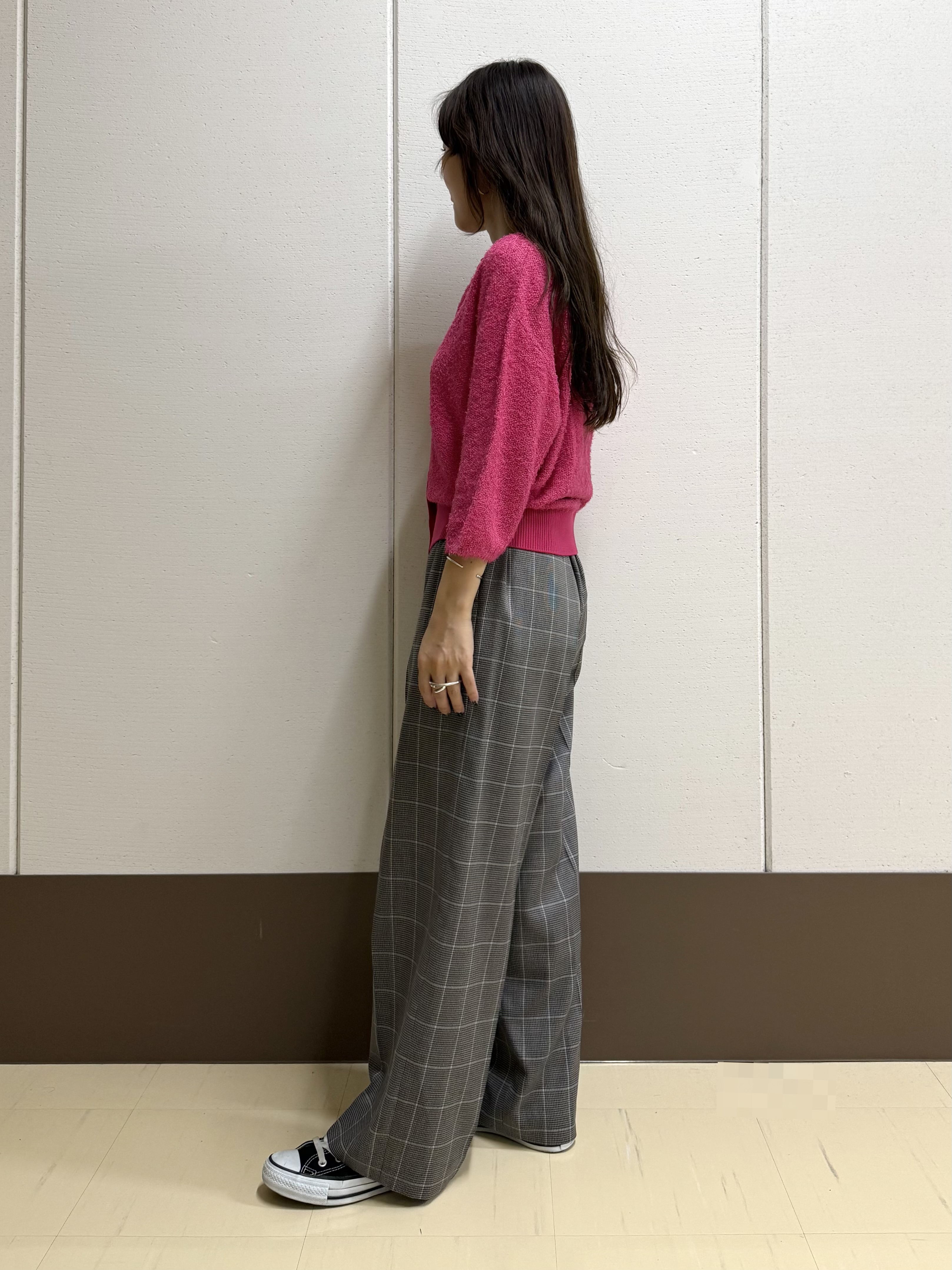 mamiさんの「INDIVI｜【ジャケットライク/前後2WAY】コットン混カールプルオーバー」を使ったコーディネート