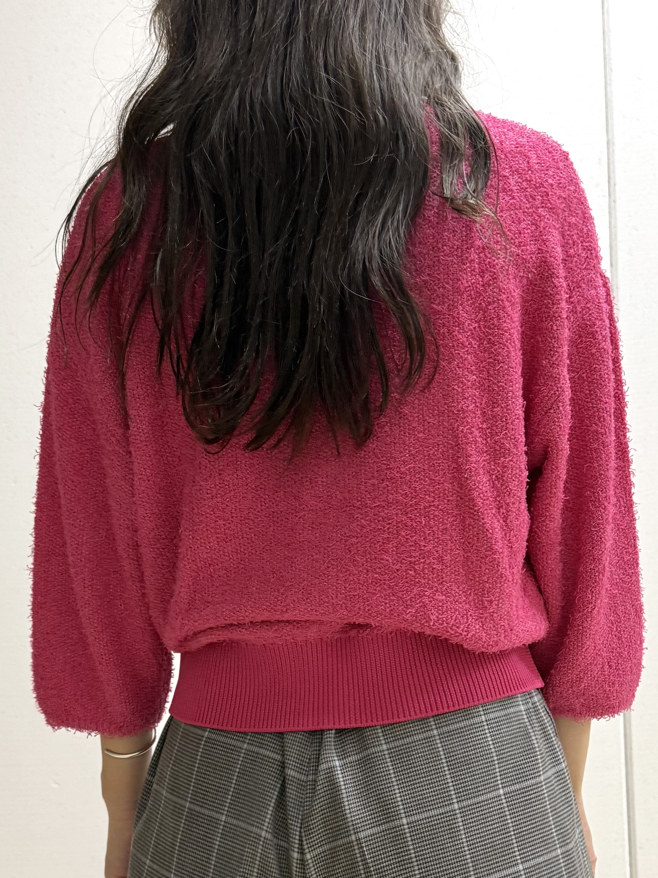 mamiさんの「INDIVI｜【ジャケットライク/前後2WAY】コットン混カールプルオーバー」を使ったコーディネート