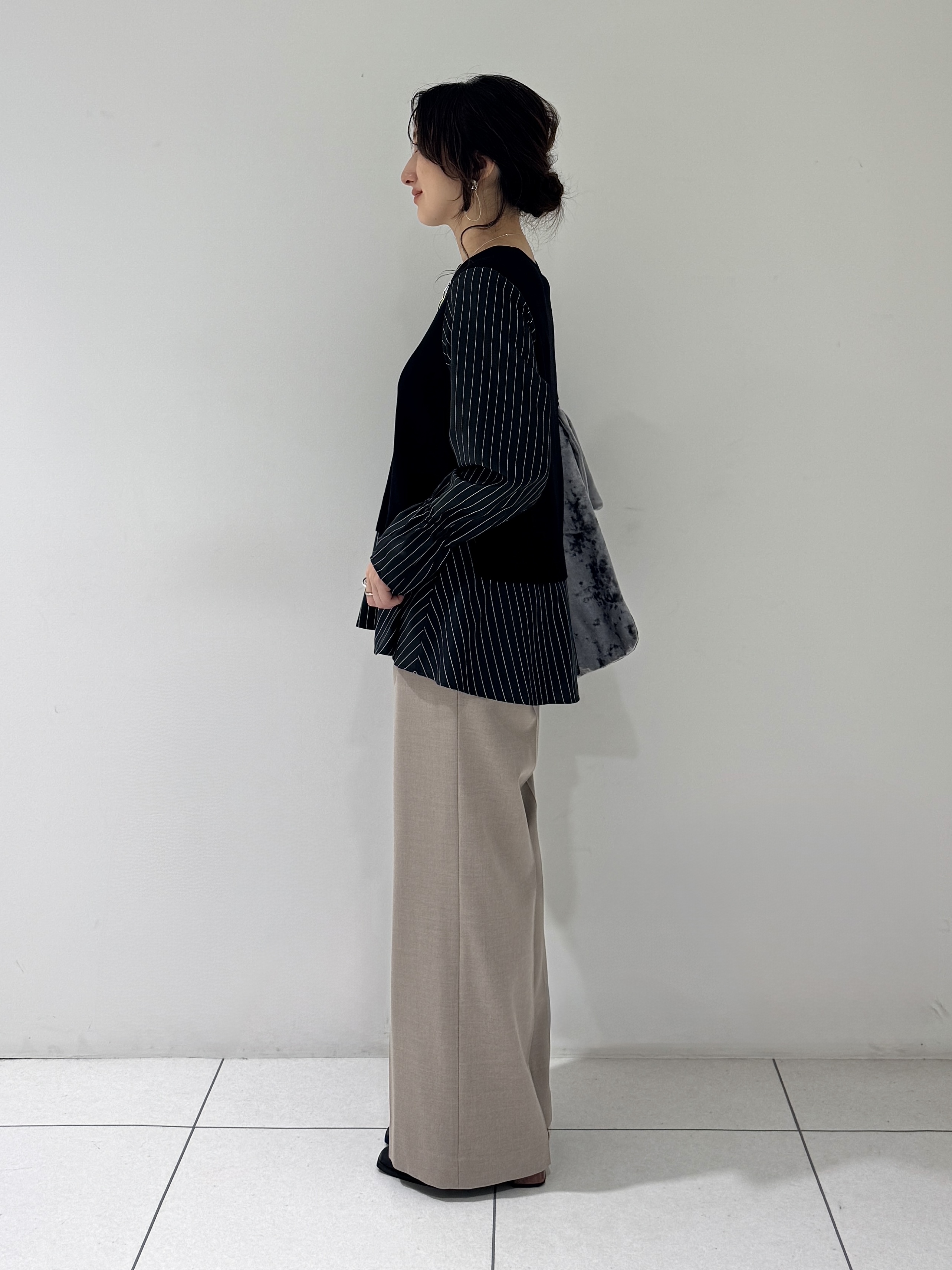 そんさんの「INDIVI｜【洗える／1枚でコーデ完成】重ね着風ニットトップス」を使ったコーディネート