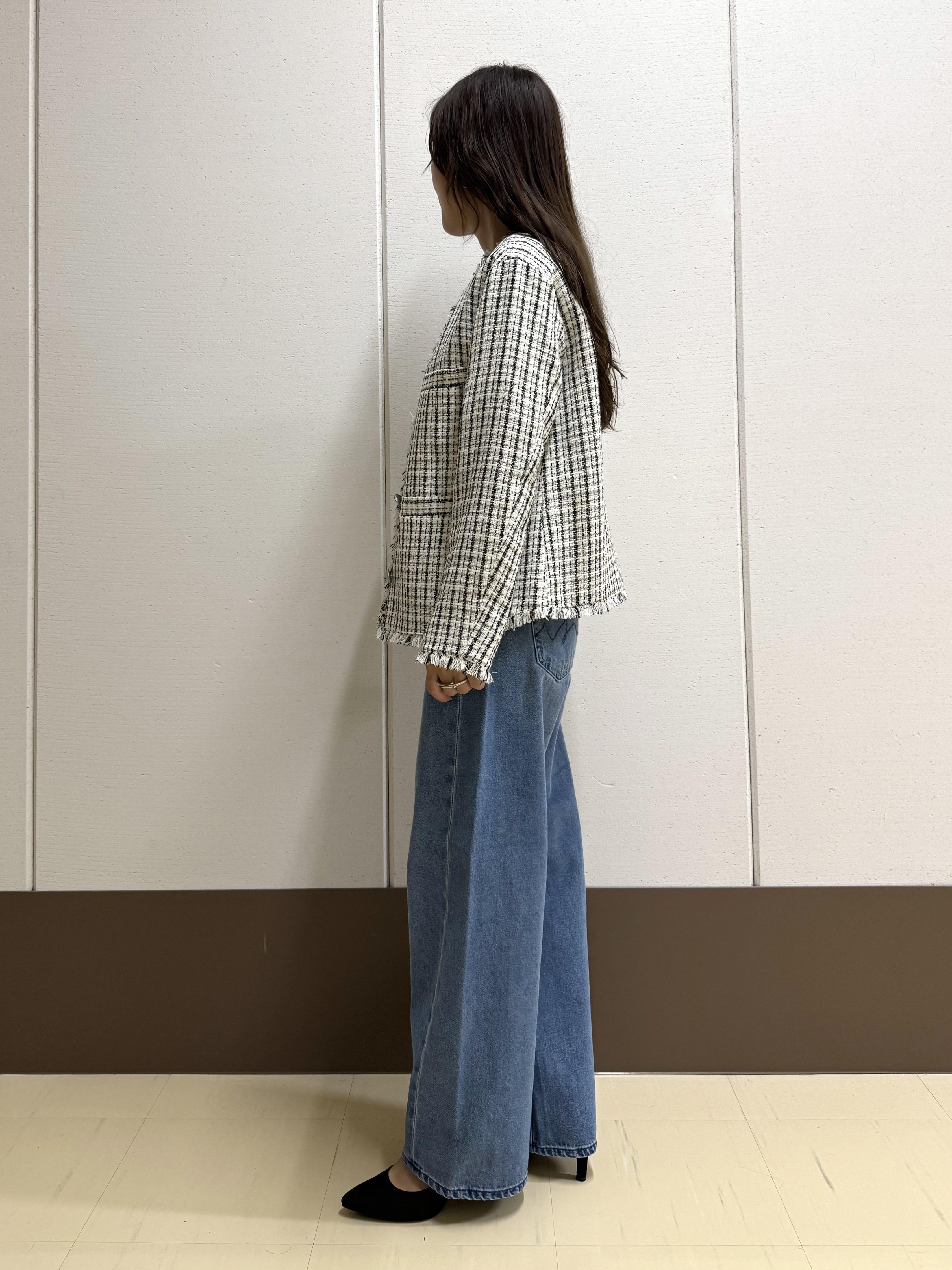 mamiさんの「INDIVI｜【汗ジミ防止／褒められTシャツ】上品カジュアル！ドルマンTシャツ」を使ったコーディネート