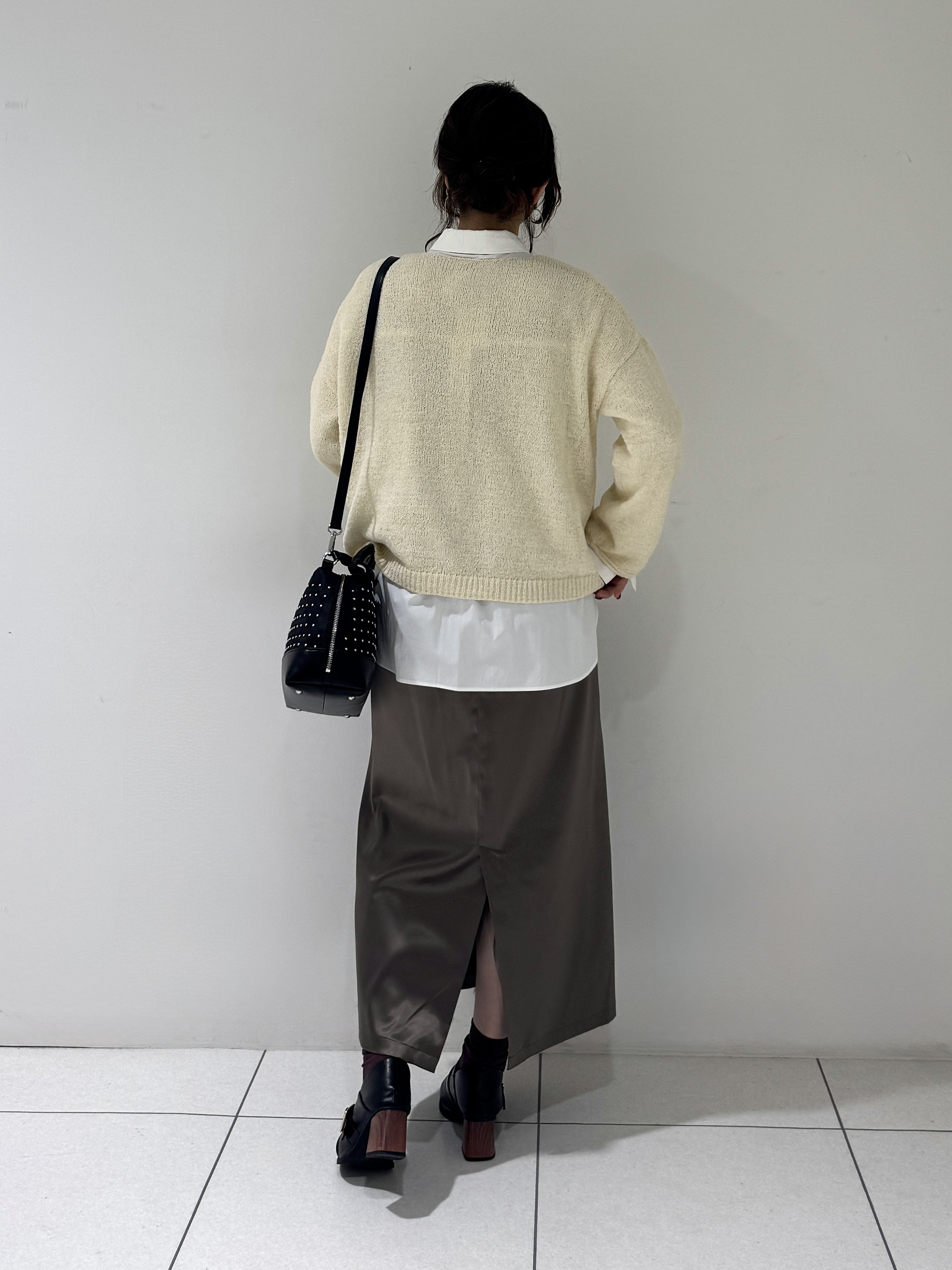 そんさんの「INDIVI｜【洗える／程よいシアー感】凹凸素材ニット」を使ったコーディネート