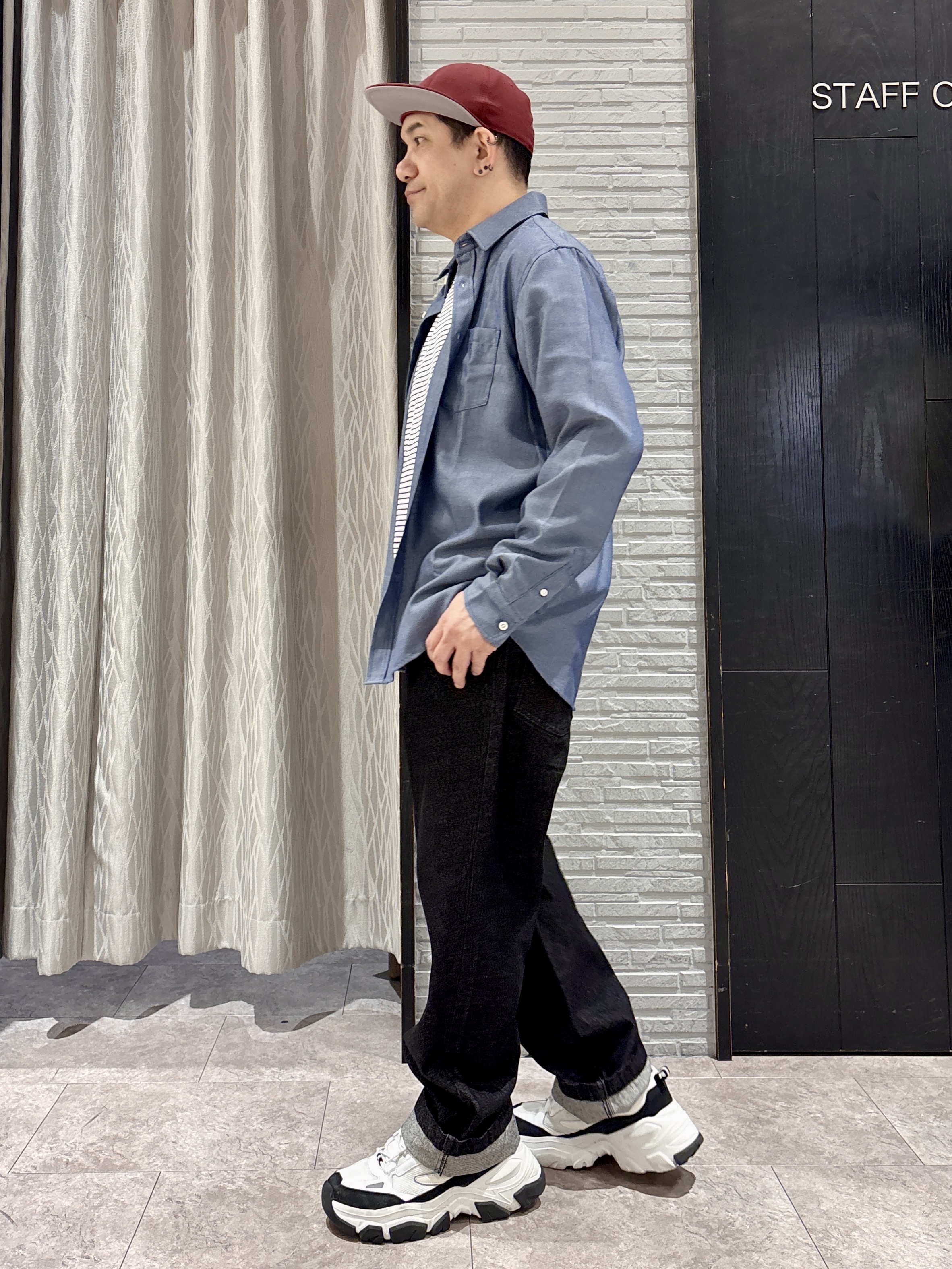 Pーyamaさんの「THE SHOP TK｜【防シワ／洗濯機OK】アソート 長袖ネルシャツ」を使ったコーディネート
