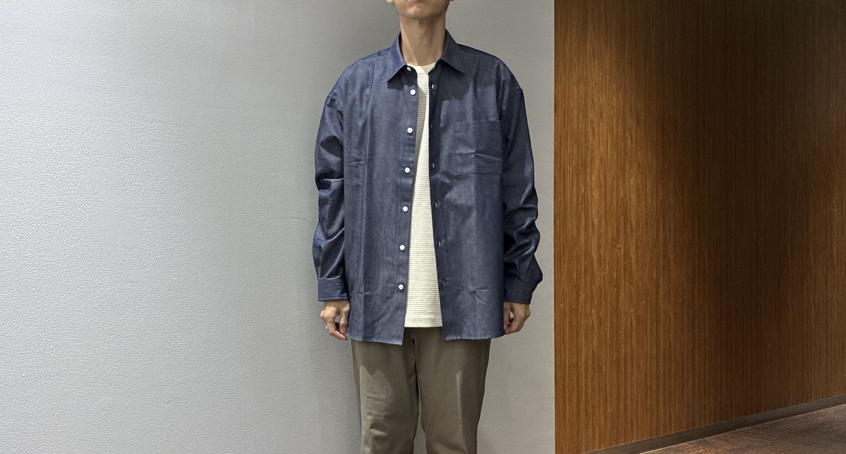 わいずみさんの「TAKEO KIKUCHI｜【日本製/Sサイズ～】リラックスフィットシャツ」を使ったコーディネート
