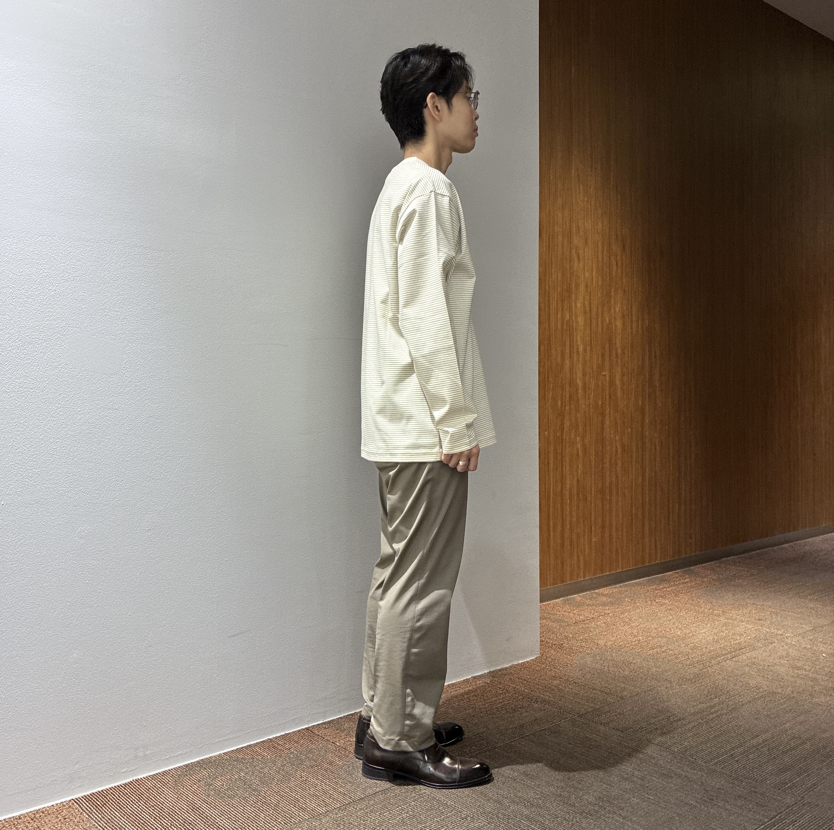 わいずみさんの「TAKEO KIKUCHI｜【日本製/Sサイズ～】リラックスフィットシャツ」を使ったコーディネート