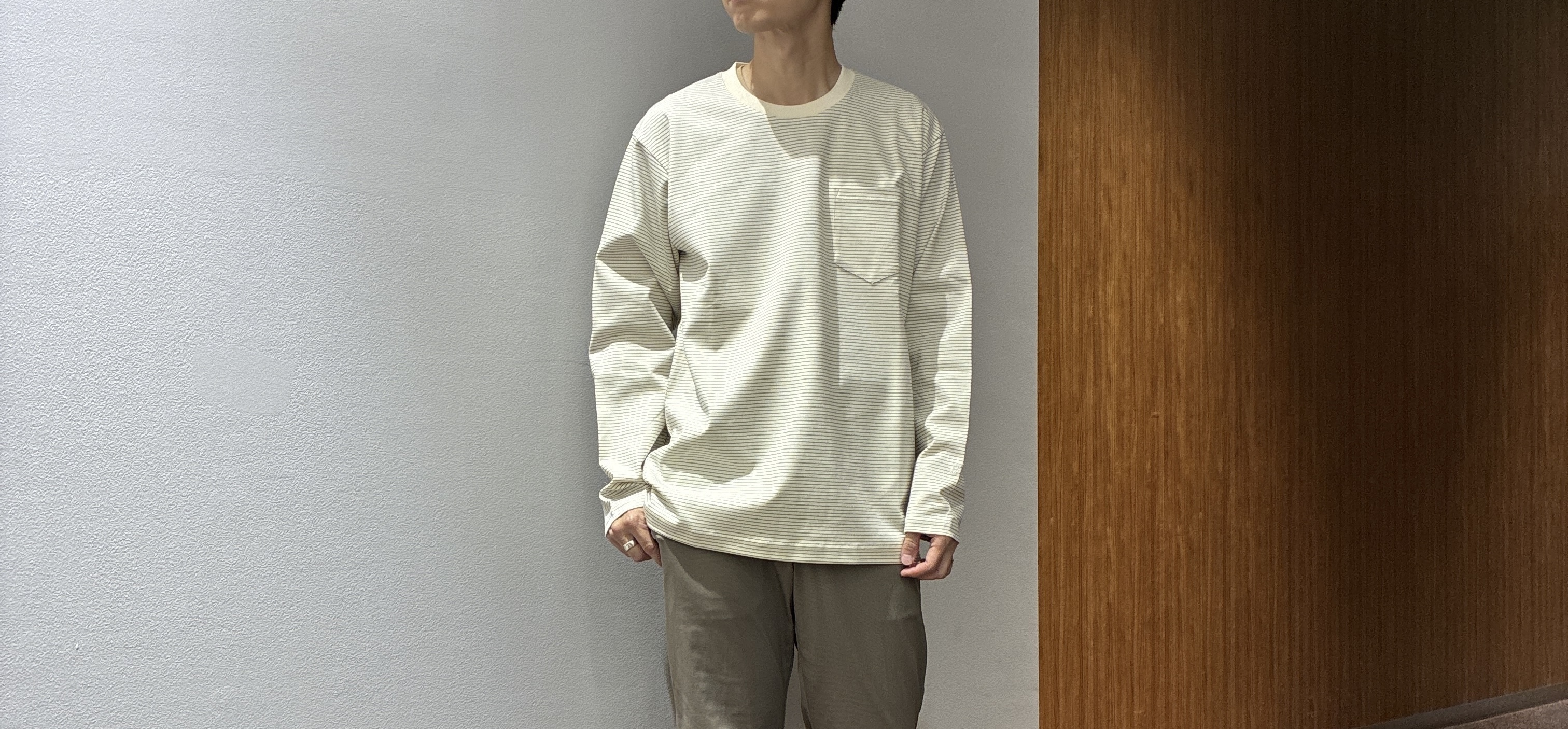 わいずみさんの「TAKEO KIKUCHI｜【日本製/Sサイズ～】リラックスフィットシャツ」を使ったコーディネート