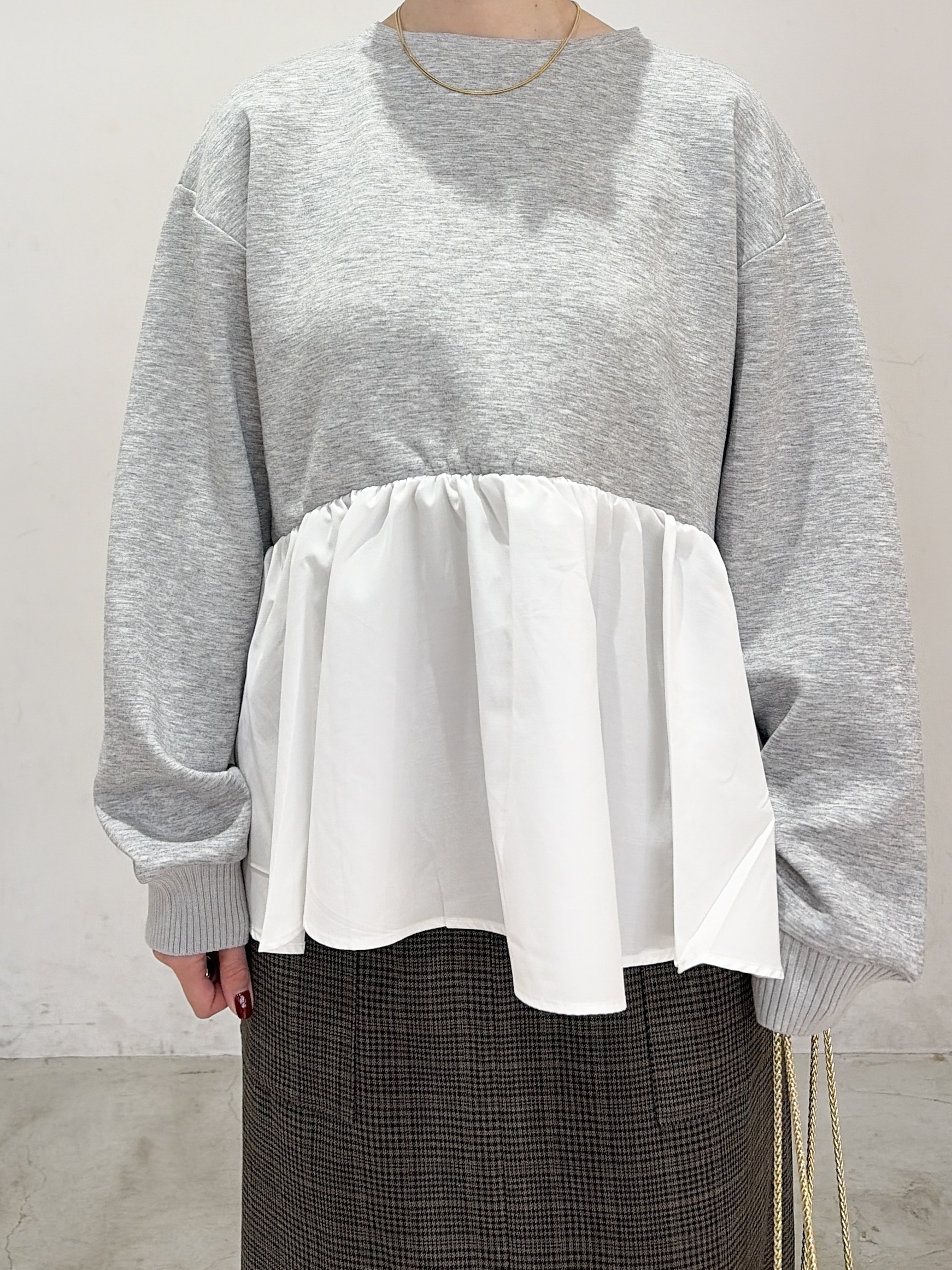 haruさんの「OPAQUE.CLIP｜ペプラムドッキングトップス【洗濯機OK】」を使ったコーディネート