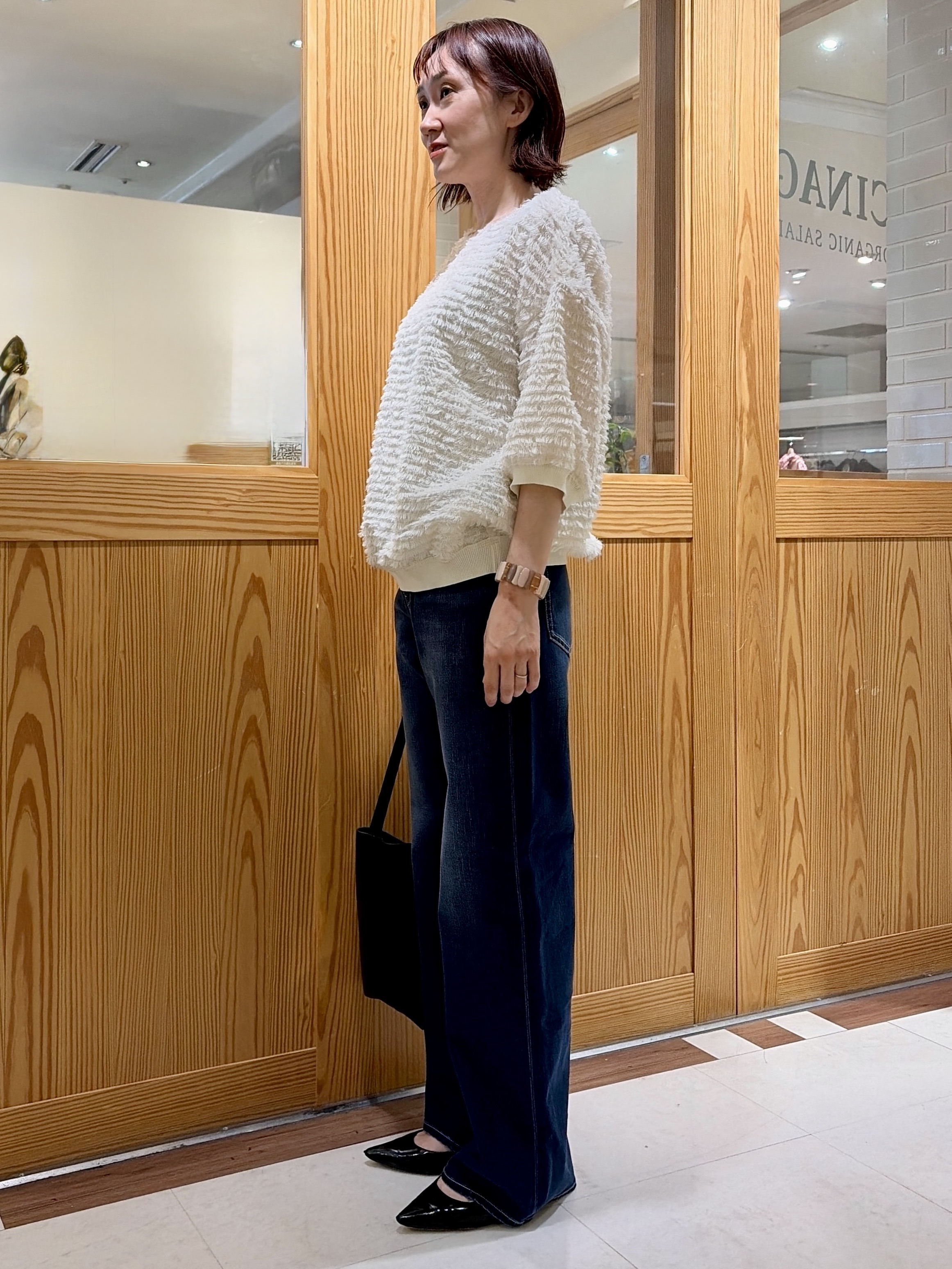 ゆうさんの「UNTITLED｜【秋映え/体型カバー】フェザージャガードプルオーバー」を使ったコーディネート