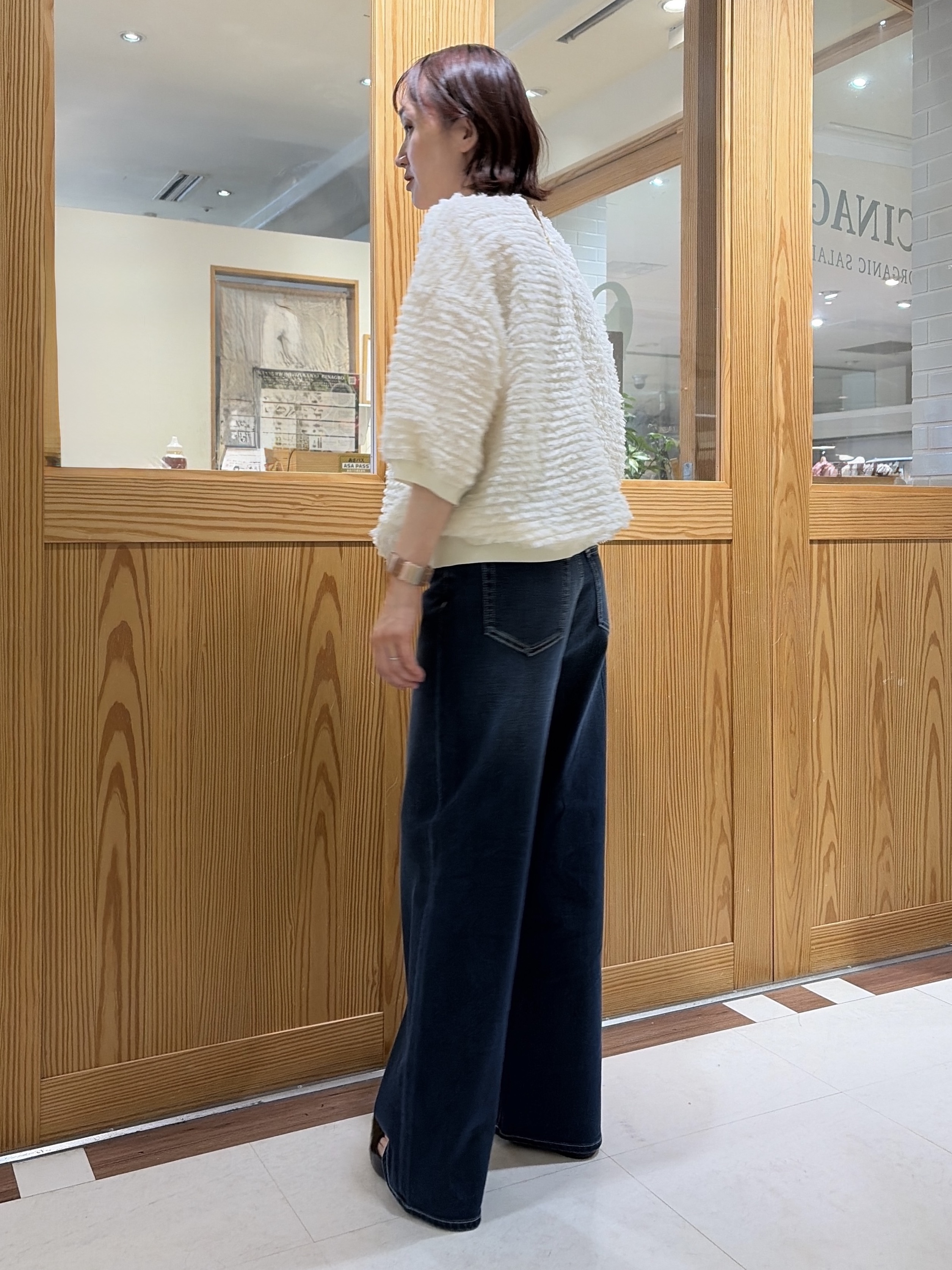 ゆうさんの「UNTITLED｜【秋映え/体型カバー】フェザージャガードプルオーバー」を使ったコーディネート