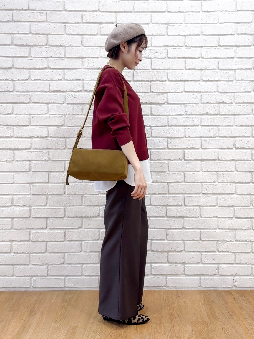 𝐜𝐡𝐢𝐤𝐚さんの「SHOO･LA･RUE｜【S-LL】着るだけできまる シャツレイヤード風 スポンディッシュニット」を使ったコーディネート
