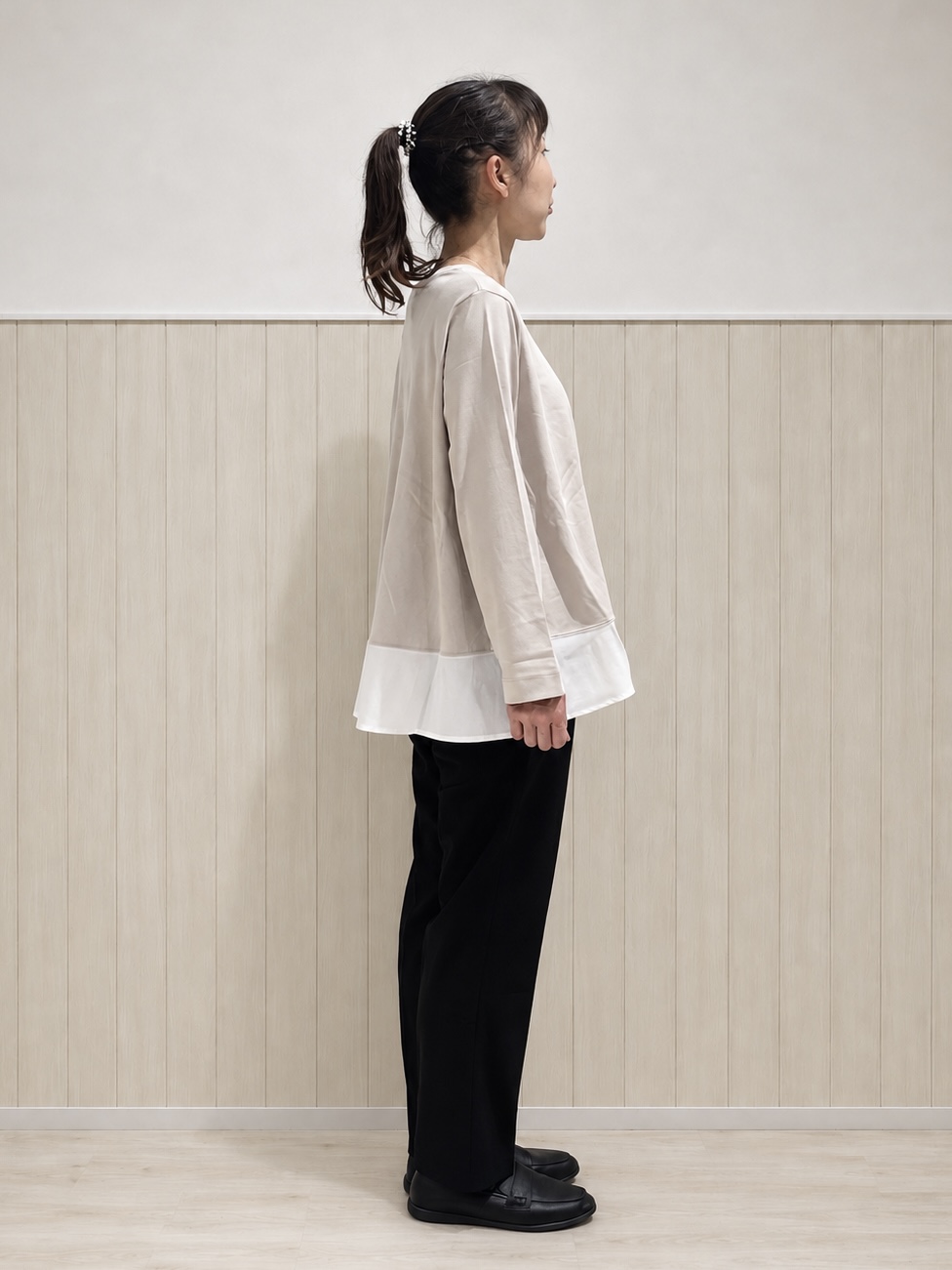 まつみさんの「SHOO･LA･RUE｜【洗濯後しわになりにくい/S-LL】選べる6パターン 羽織としても活躍する ベーシックシャツ」を使ったコーディネート