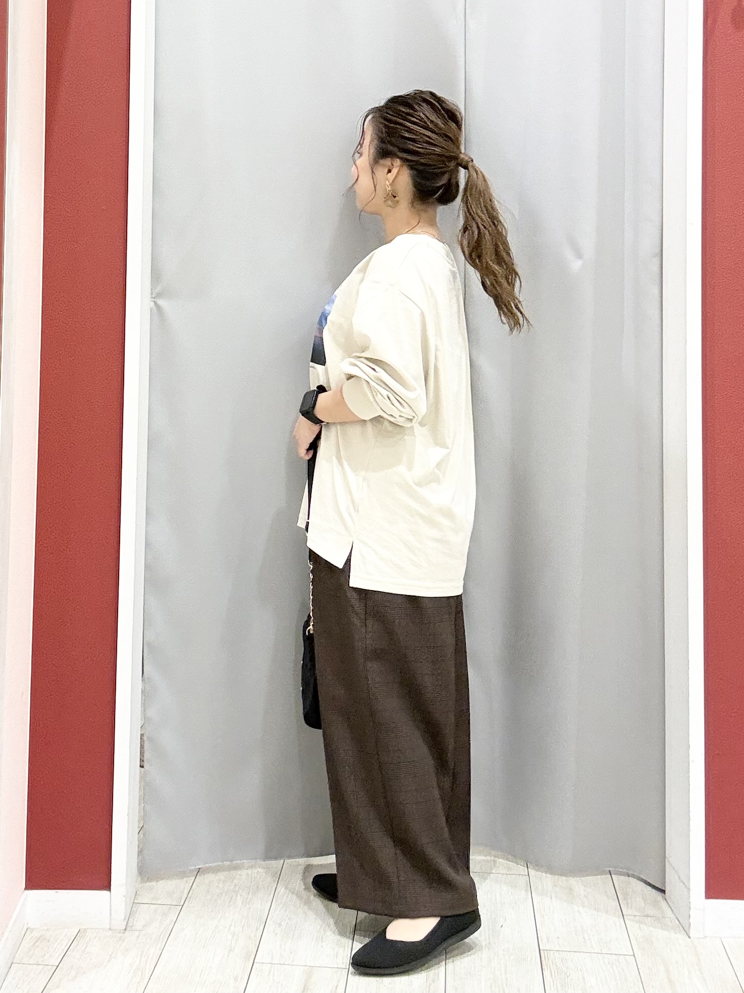 shioさんの「SHOO･LA･RUE｜【S-LL】デイリー使いに 選べる6柄プリントロンT」を使ったコーディネート