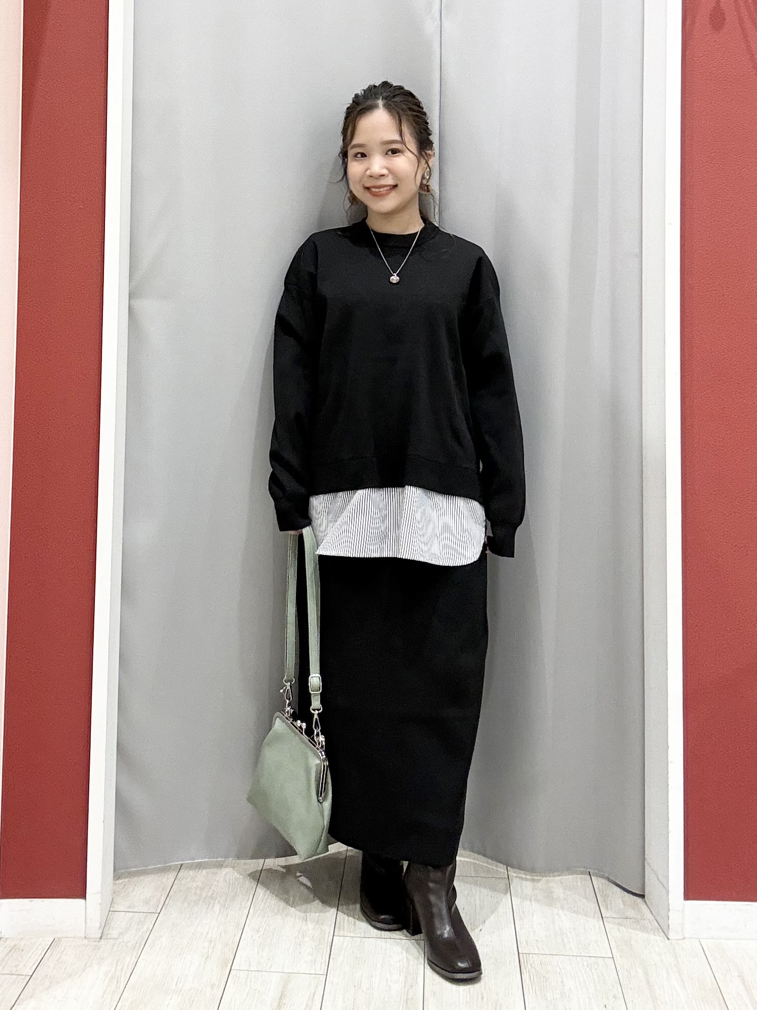 shioさんの「SHOO･LA･RUE｜【S-LL】着るだけできまる シャツレイヤード風 スポンディッシュニット」を使ったコーディネート