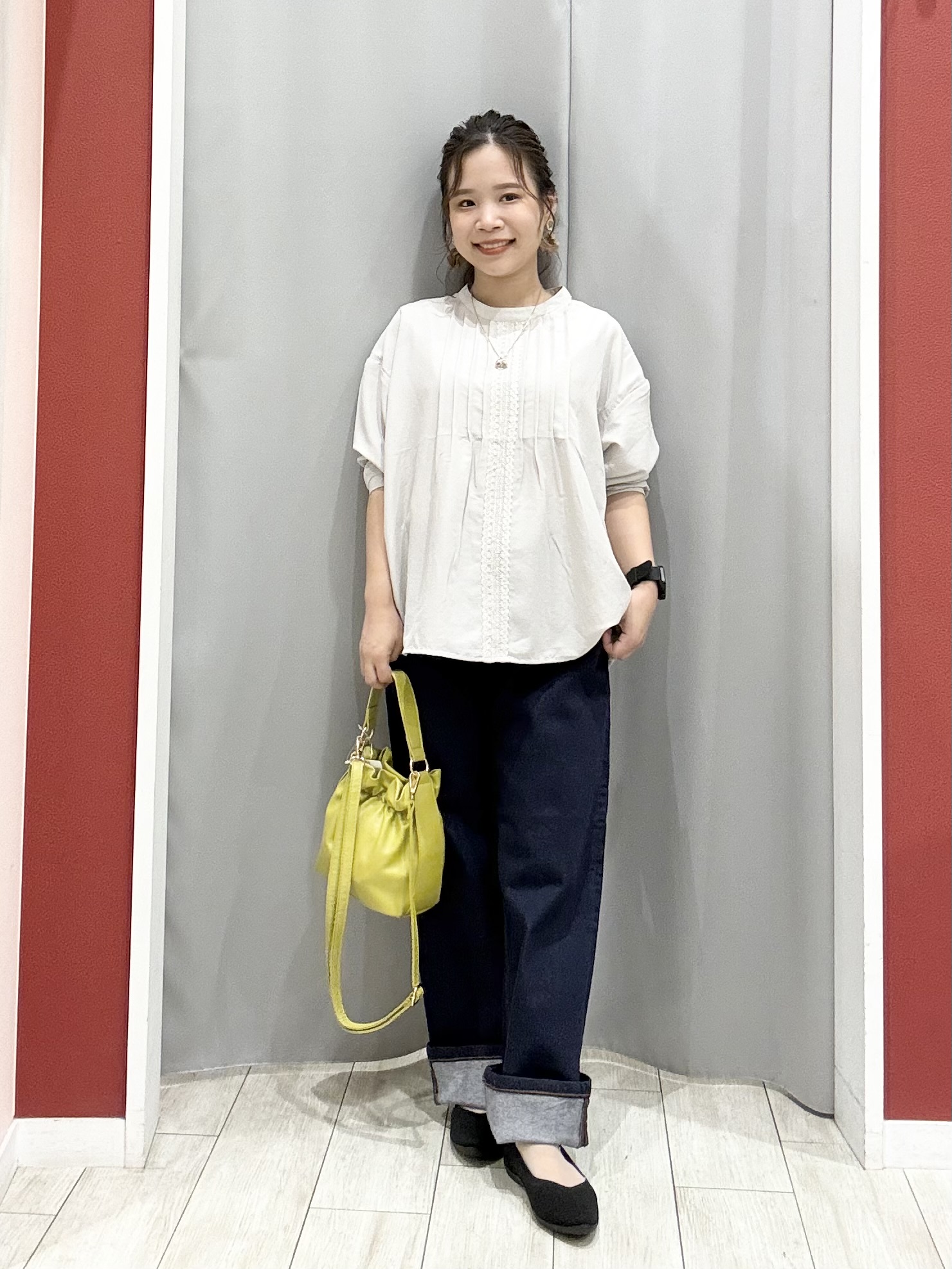 shioさんの「SHOO･LA･RUE｜【S-LL/洗濯機可】1枚で華やかに フロントレース7分袖ブラウス」を使ったコーディネート