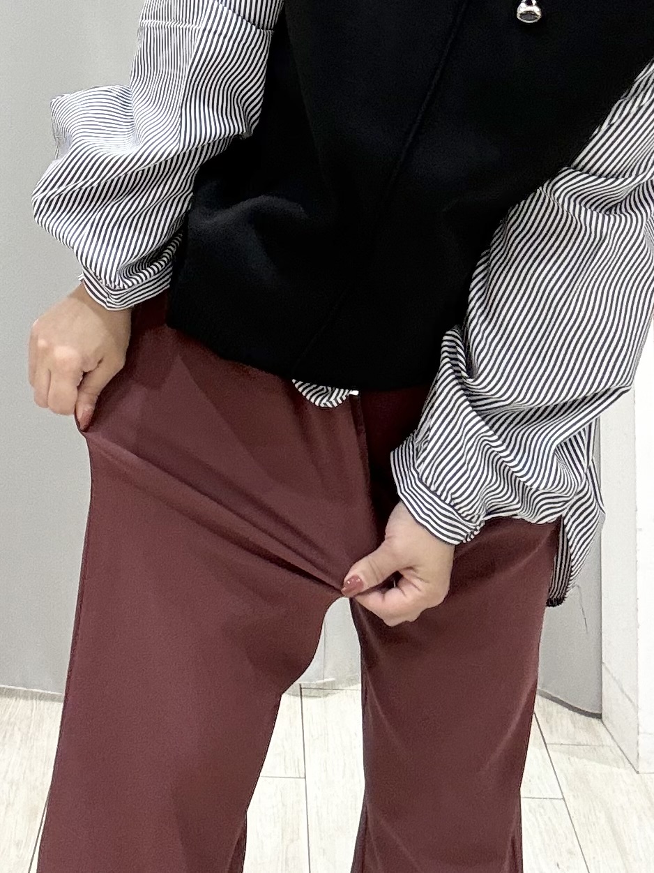 shioさんの「SHOO･LA･RUE｜【2点セット/S-LL】着回し自在 スポンディッシュニットベスト＆フレアシャツ」を使ったコーディネート