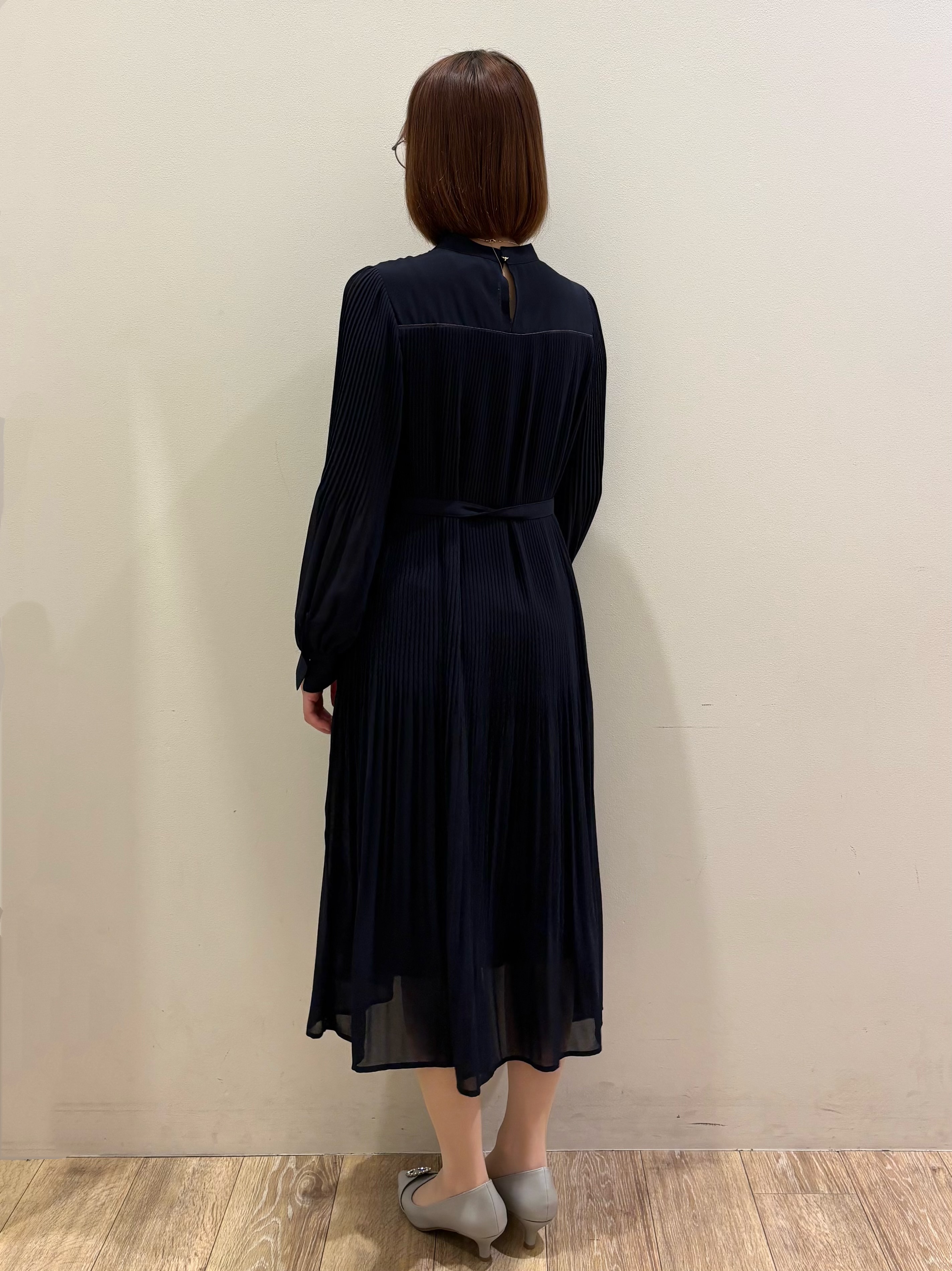 honamiさんの「index｜【XS-3Lサイズ】ジョーゼットアソートプリーツワンピース《洗濯機OK／防シワ／イージーアイロン》」を使ったコーディネート