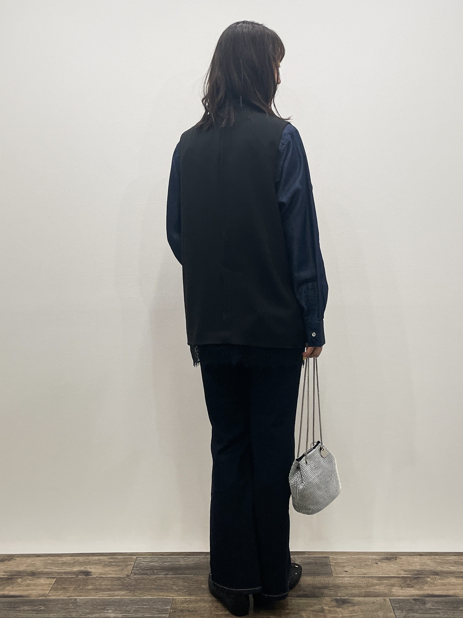 Aikoさんの「OPAQUE.CLIP｜デニムボウタイブラウス【洗濯機OK】」を使ったコーディネート