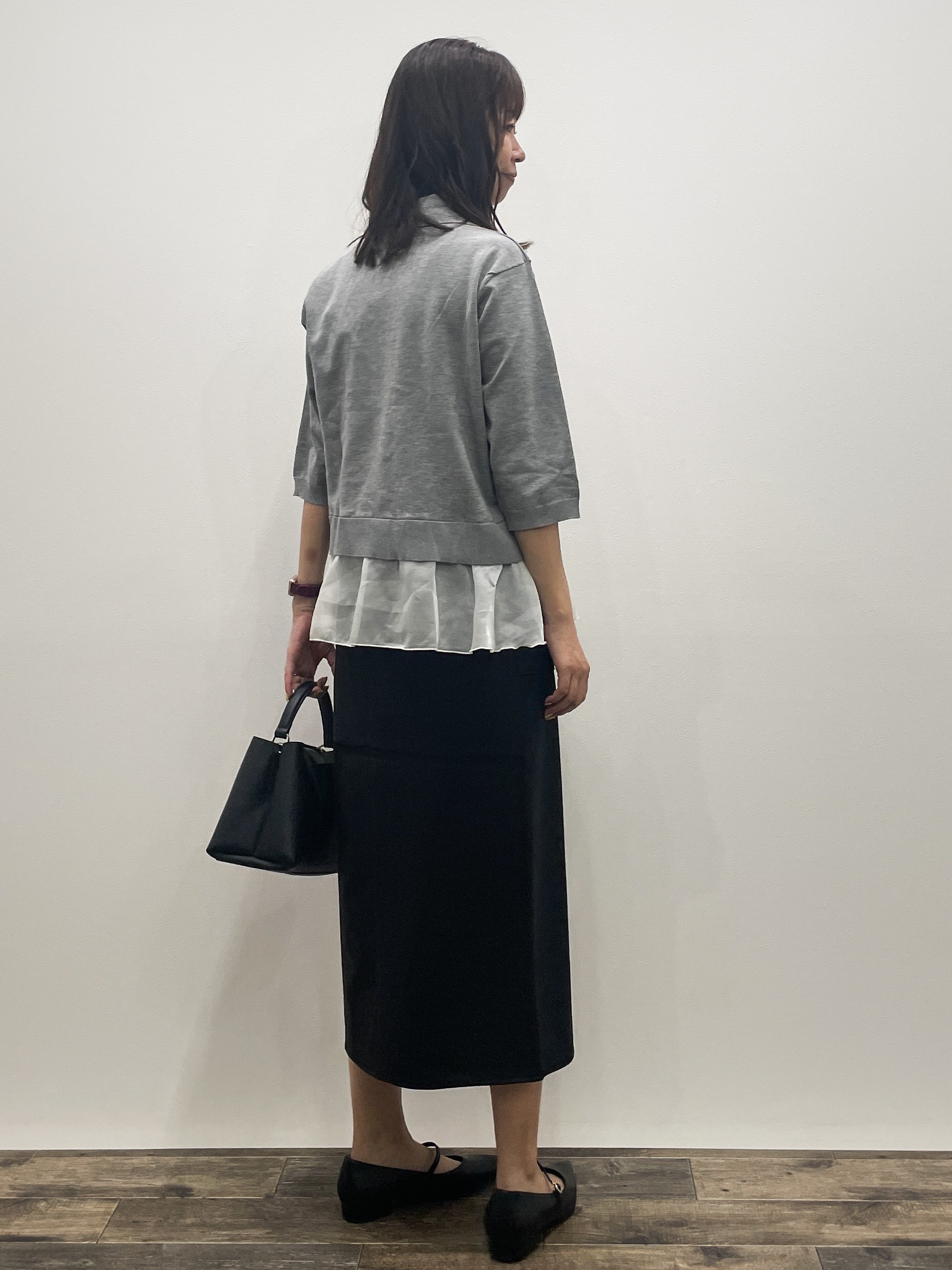 Aikoさんの「OPAQUE.CLIP｜裾シアードッキングニット【洗濯機OK】」を使ったコーディネート