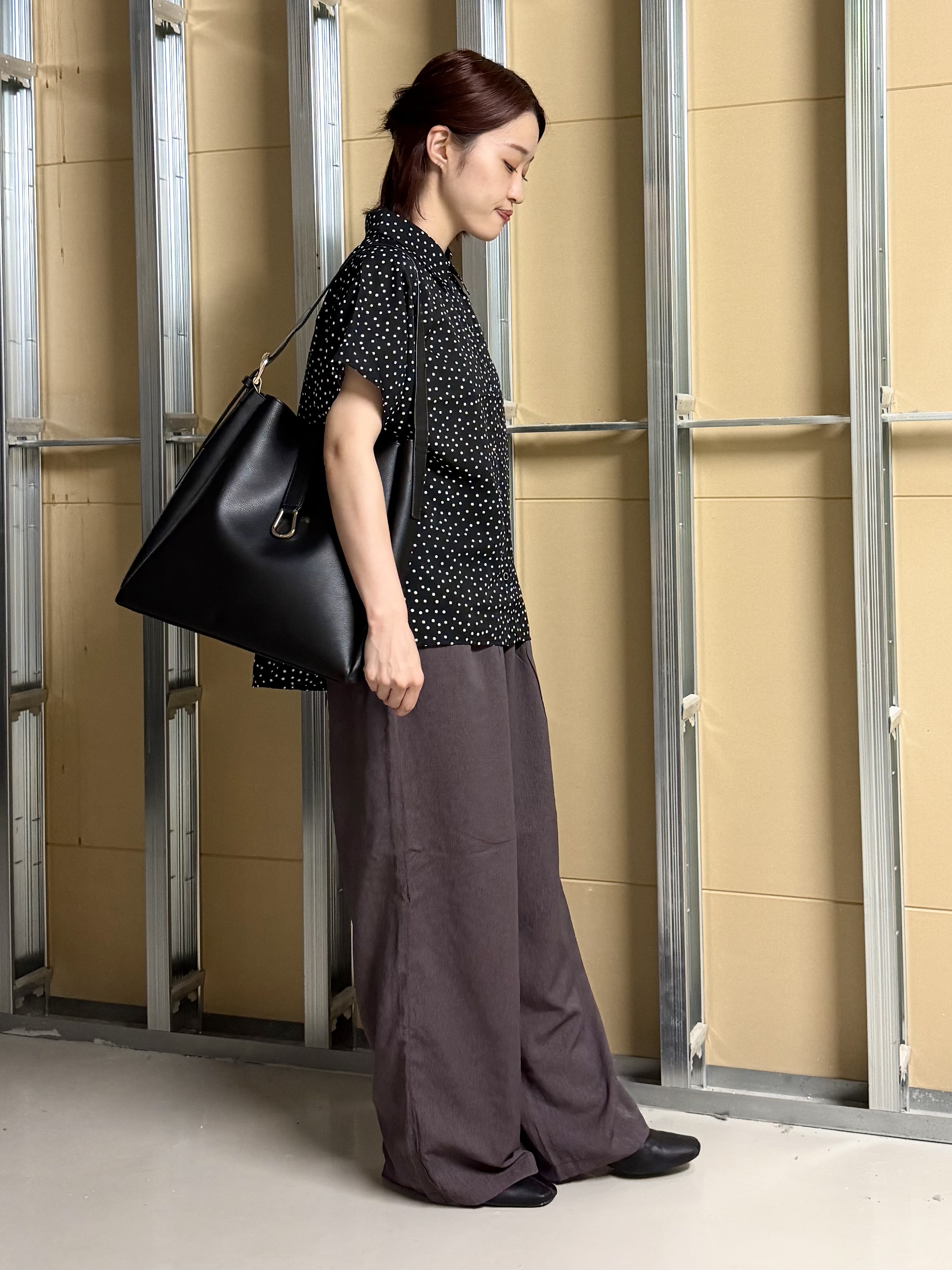 sahoさんの「THE SHOP TK｜大人のためのドット柄 襟付きブラウス」を使ったコーディネート