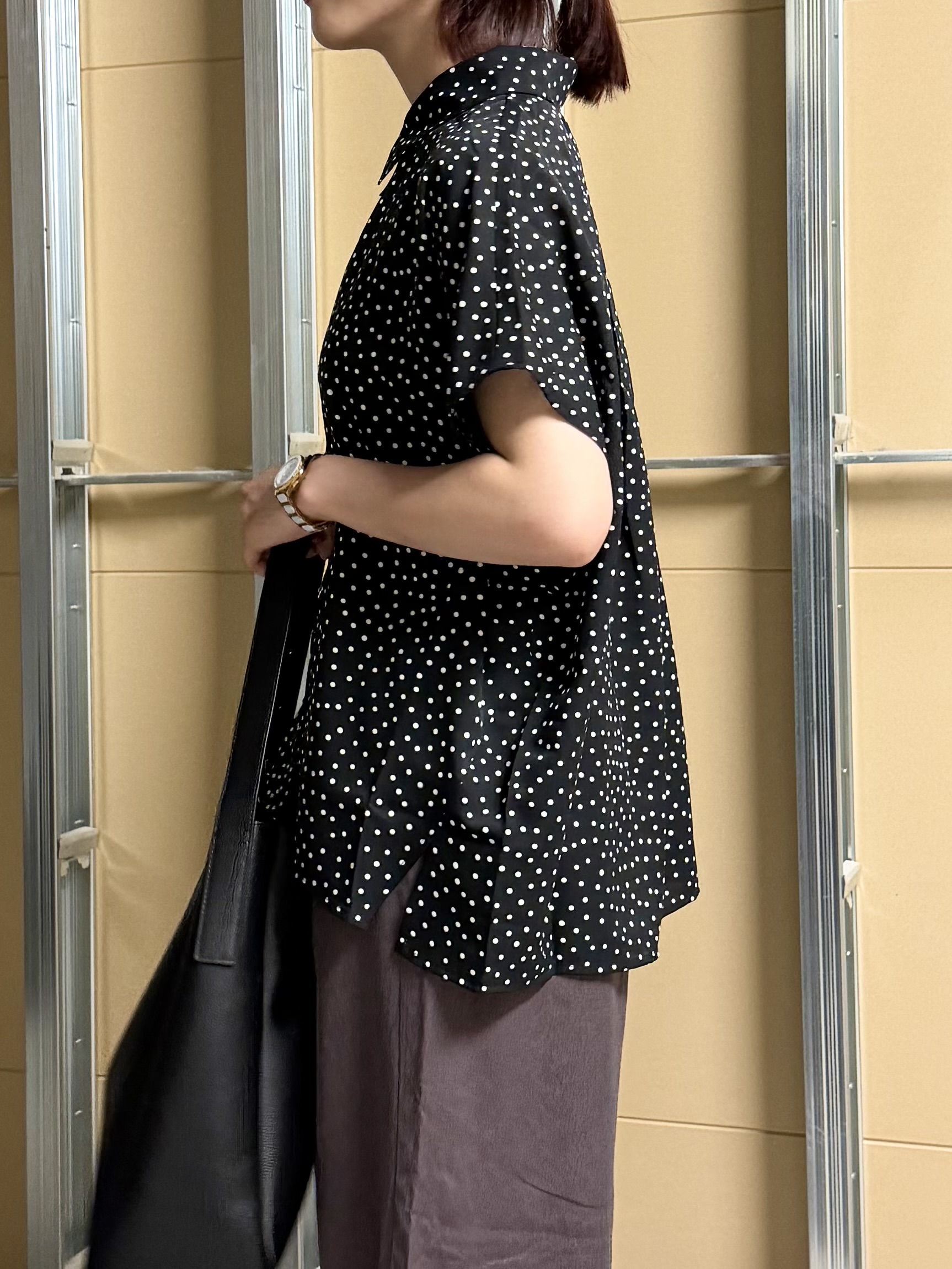 sahoさんの「THE SHOP TK｜大人のためのドット柄 襟付きブラウス」を使ったコーディネート