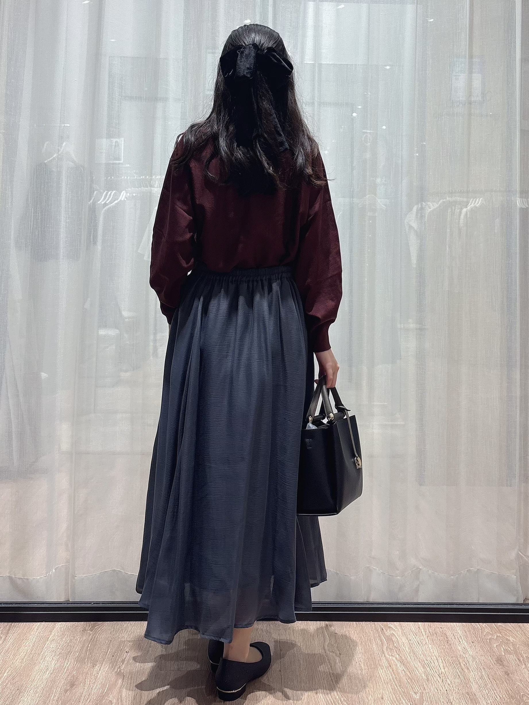 ぞうげさんの「OPAQUE.CLIP｜【8色／S-3Lサイズ】ビジュー付きドルマンニット《洗濯機OK／抗ピリング》」を使ったコーディネート