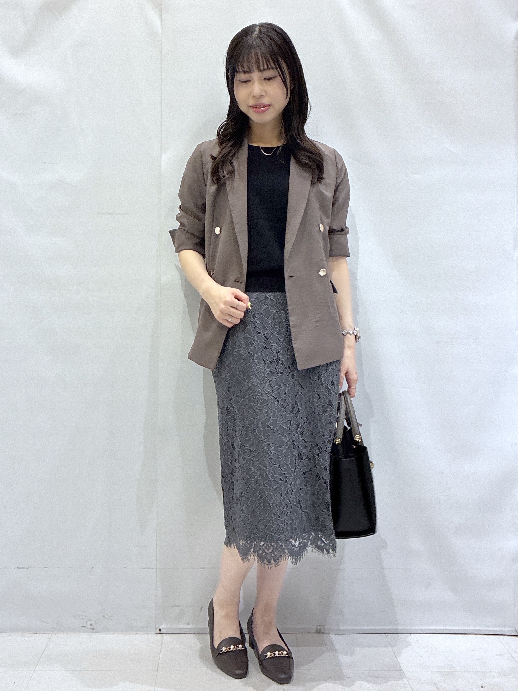 komaさんの「OPAQUE.CLIP｜《再入荷》ダブルブレストテーラードジャケット【接触冷感／吸水速乾／イージーアイロン／防シワ／洗濯機O」を使ったコーディネート