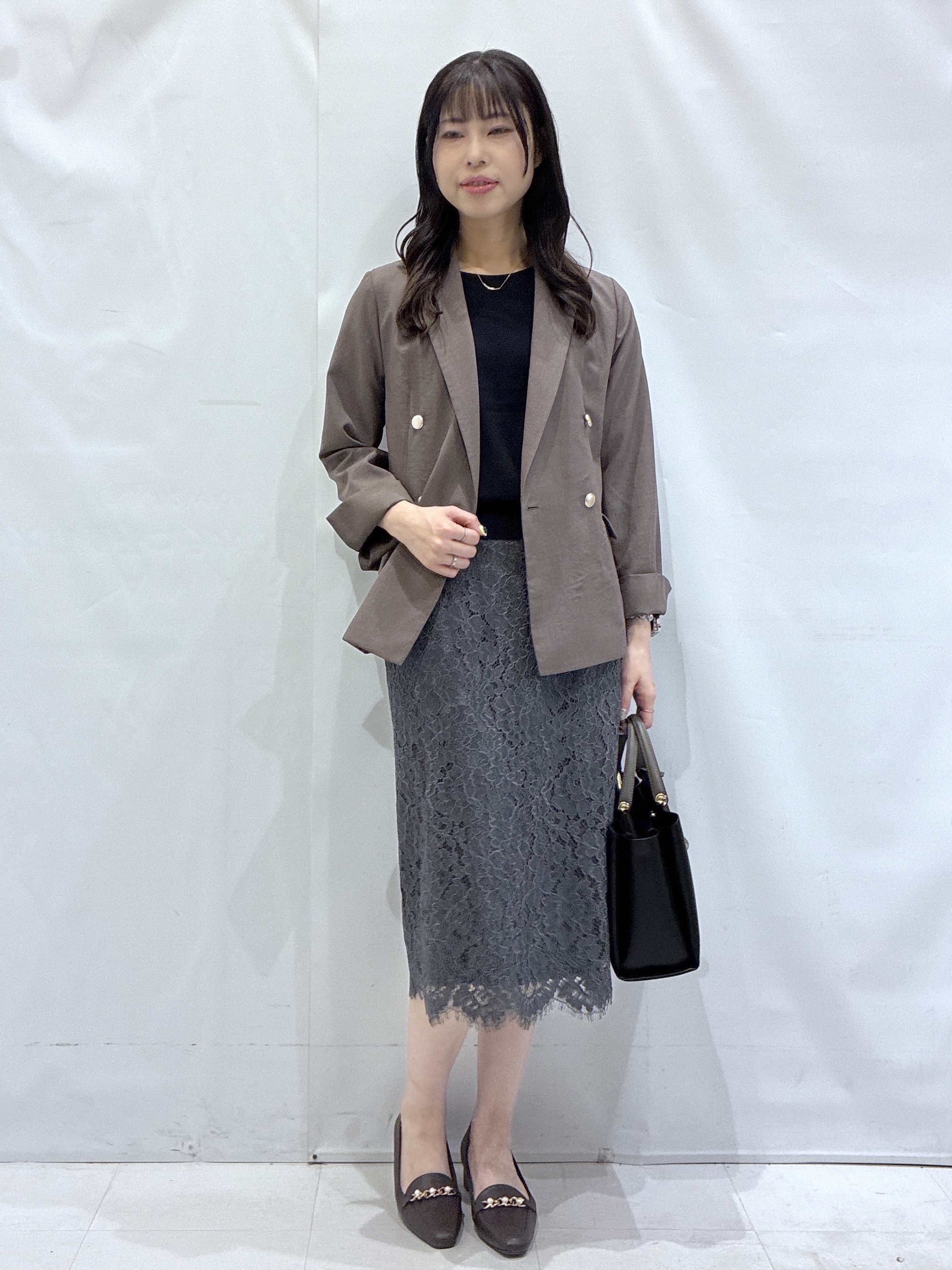 komaさんの「OPAQUE.CLIP｜《再入荷》ダブルブレストテーラードジャケット【接触冷感／吸水速乾／イージーアイロン／防シワ／洗濯機O」を使ったコーディネート