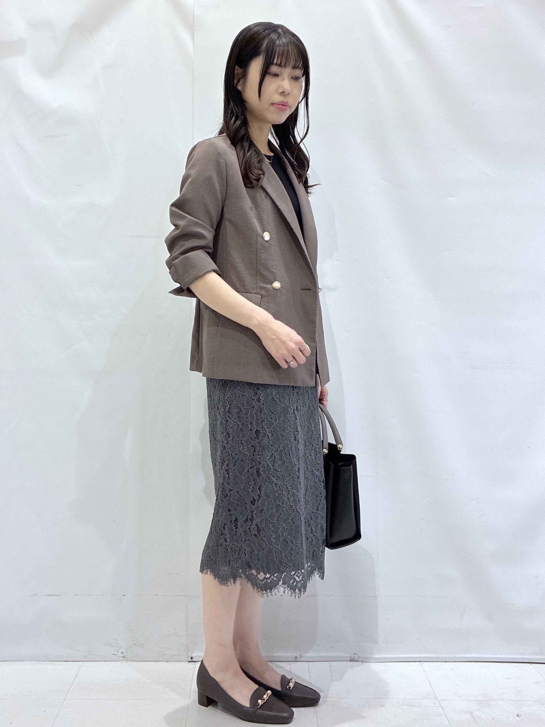 komaさんの「OPAQUE.CLIP｜《再入荷》ダブルブレストテーラードジャケット【接触冷感／吸水速乾／イージーアイロン／防シワ／洗濯機O」を使ったコーディネート