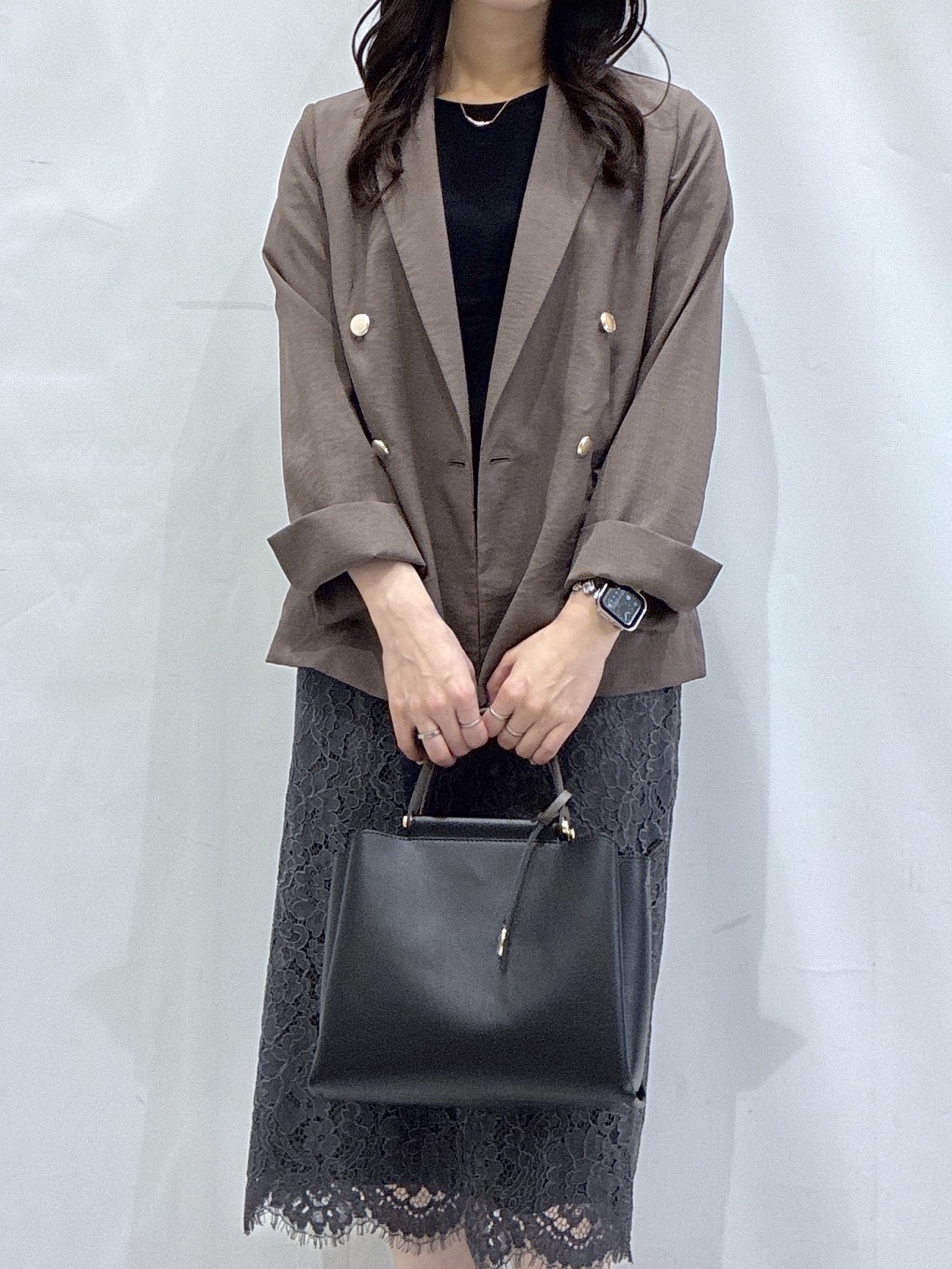 komaさんの「OPAQUE.CLIP｜《再入荷》ダブルブレストテーラードジャケット【接触冷感／吸水速乾／イージーアイロン／防シワ／洗濯機O」を使ったコーディネート