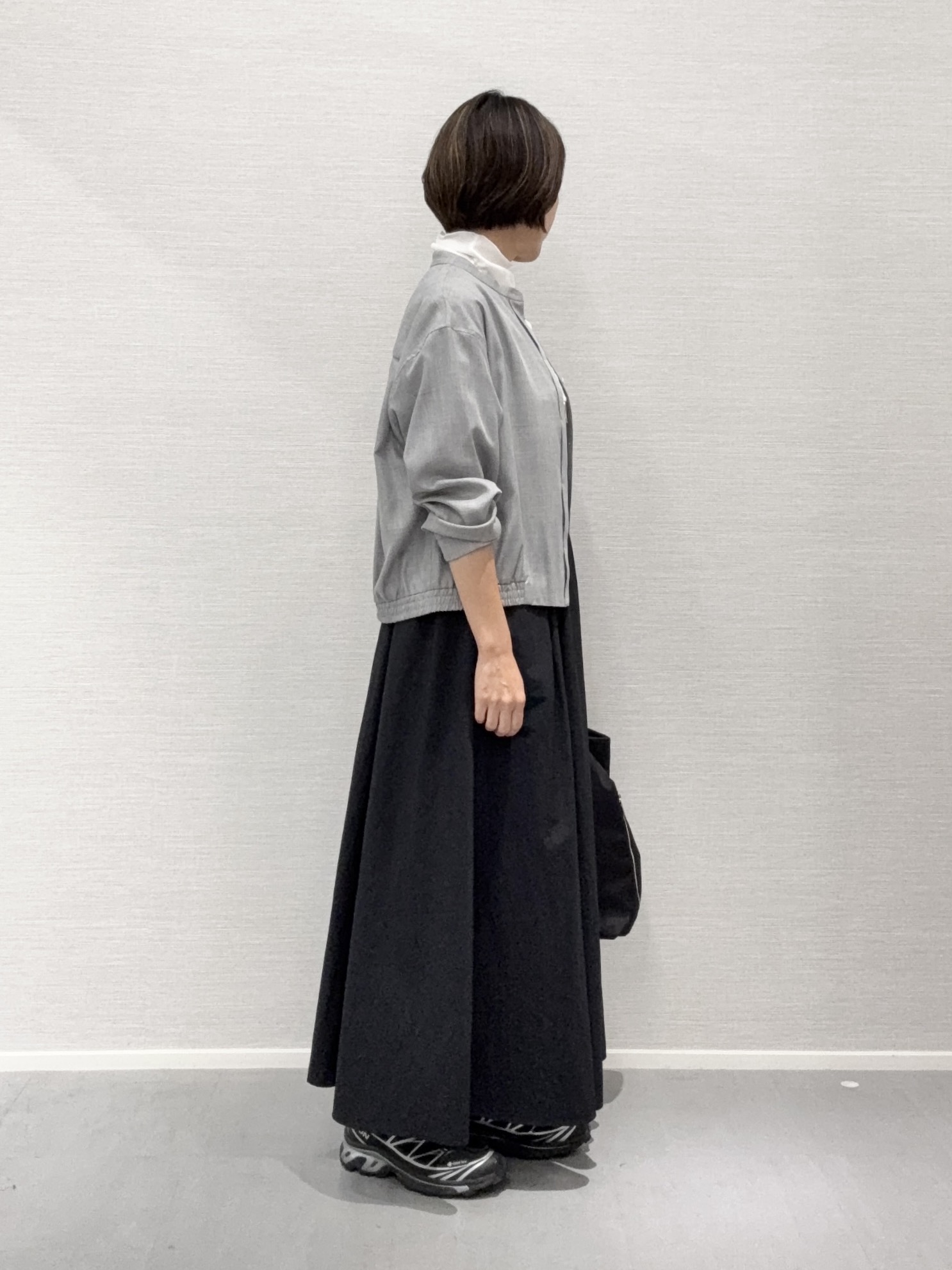 Yukoさんの「UNTITLED｜【セットアップ可/秋羽織り】メランジツイルシャツ」を使ったコーディネート