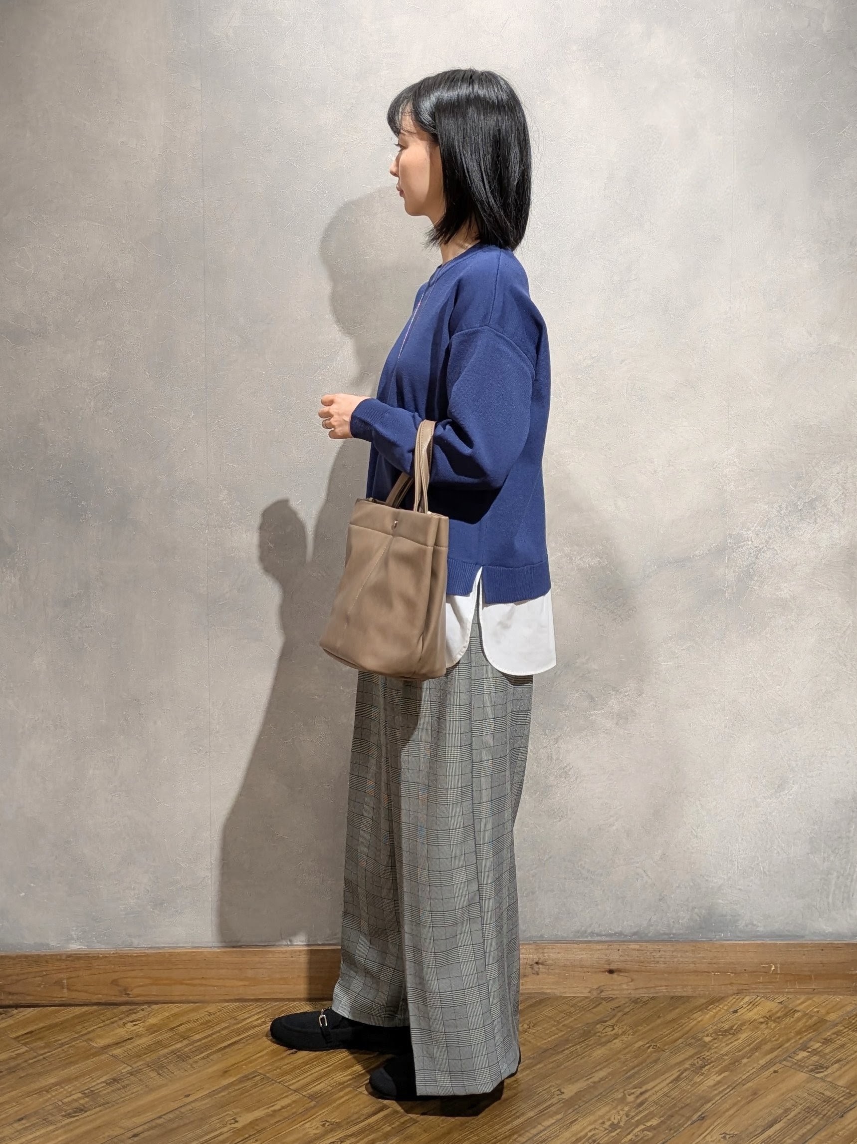 umeさんの「SHOO･LA･RUE｜【S-LL】着るだけできまる シャツレイヤード風 スポンディッシュニット」を使ったコーディネート
