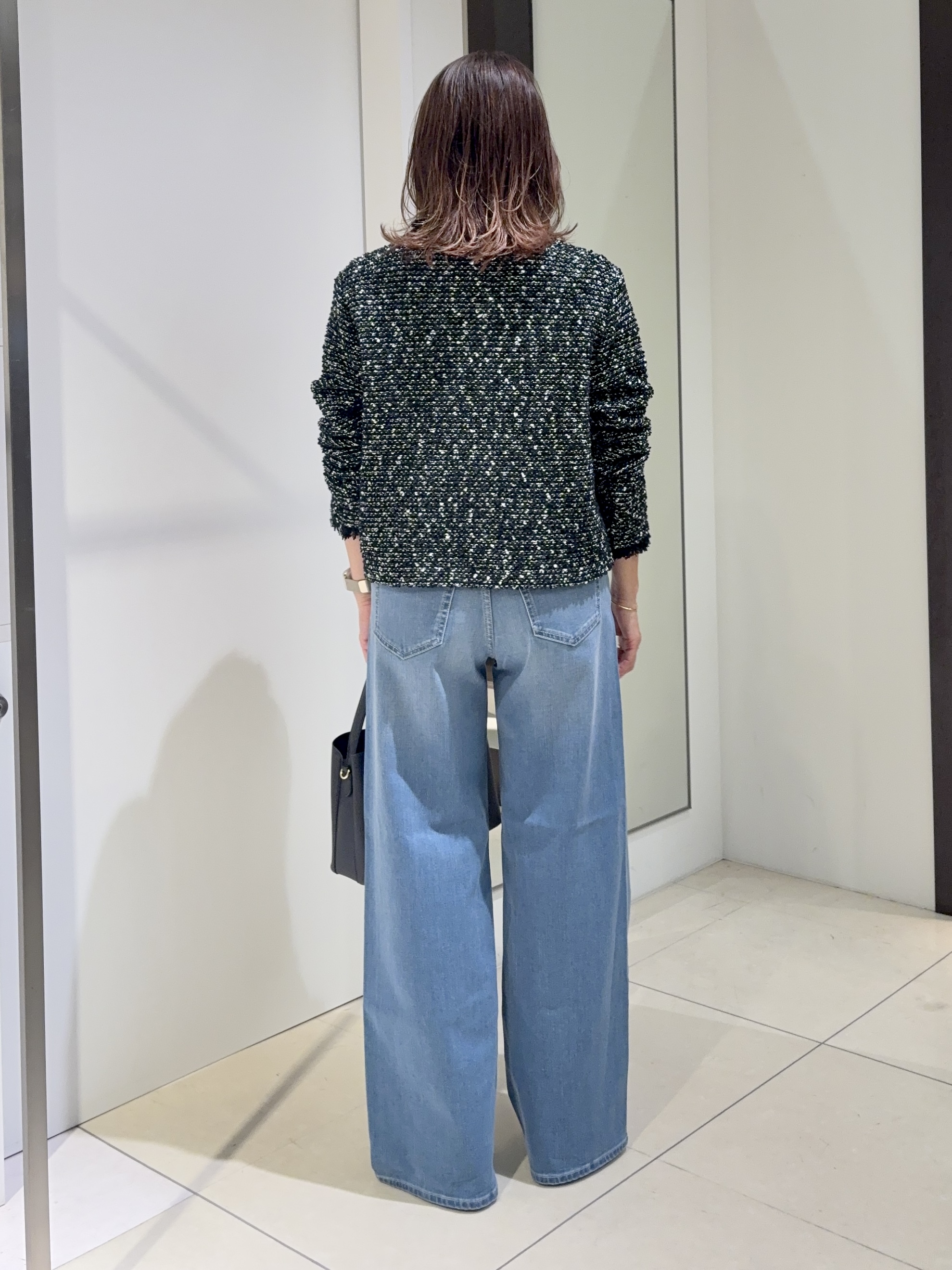 tomoさんの「UNTITLED｜【ジャケットライク/秋羽織り】ファンシーヤーンツイードニットカーディガン」を使ったコーディネート