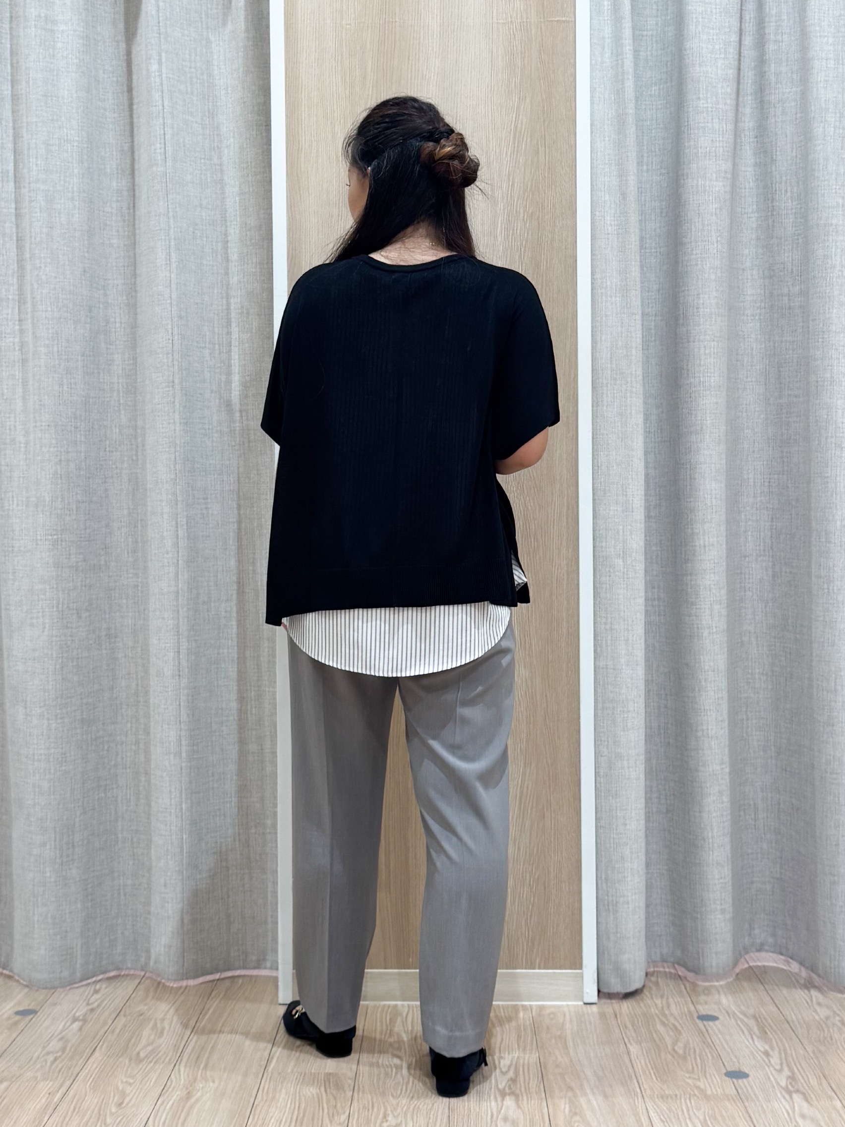 sachiさんの「grove｜【体系カバー◎】ニット&times;インナーシャツタンクSET」を使ったコーディネート