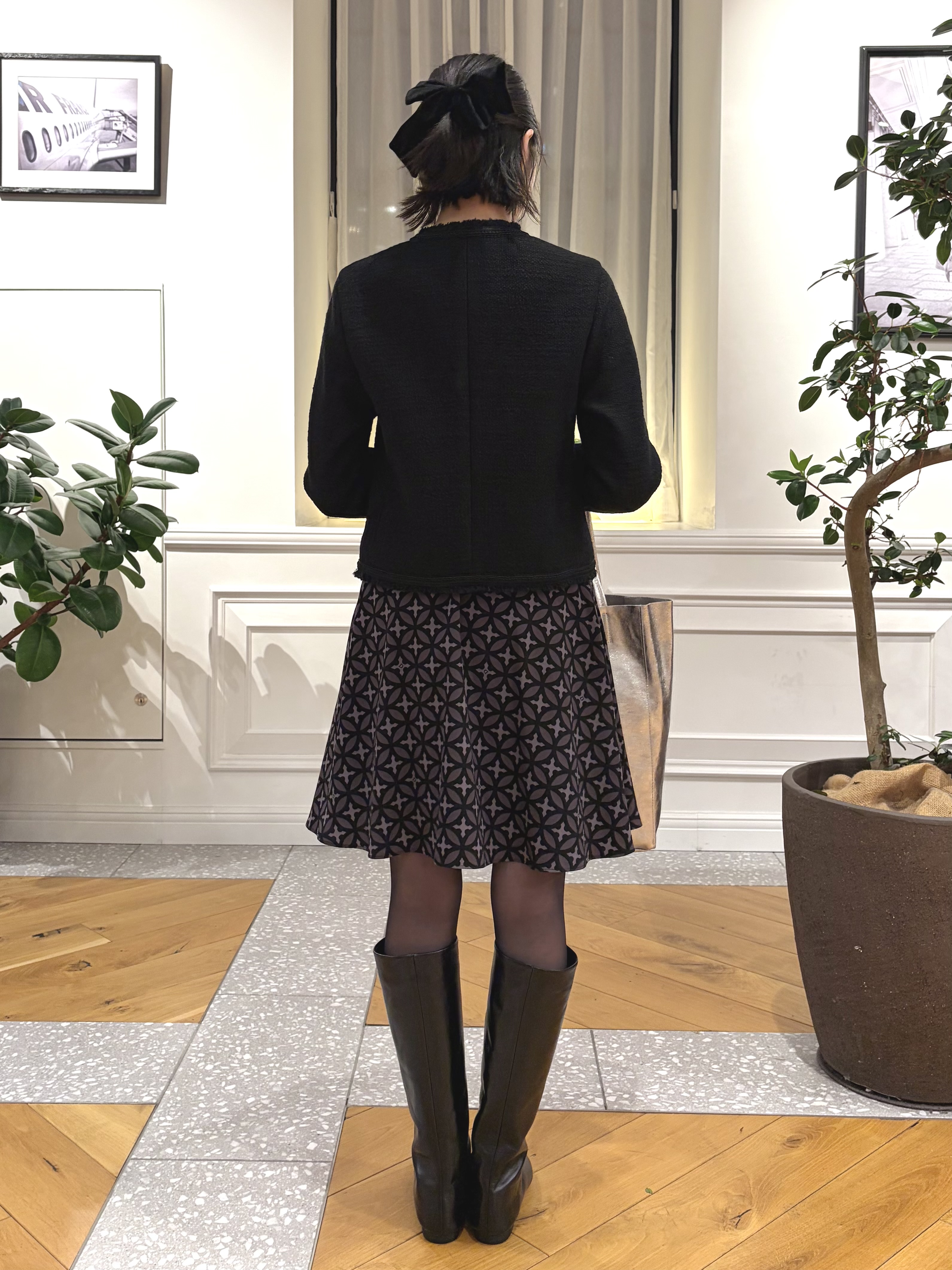 pupiさんの「DRESSTERIOR｜【セットアップ可】イタリアンツイード ノーカラージャケット」を使ったコーディネート