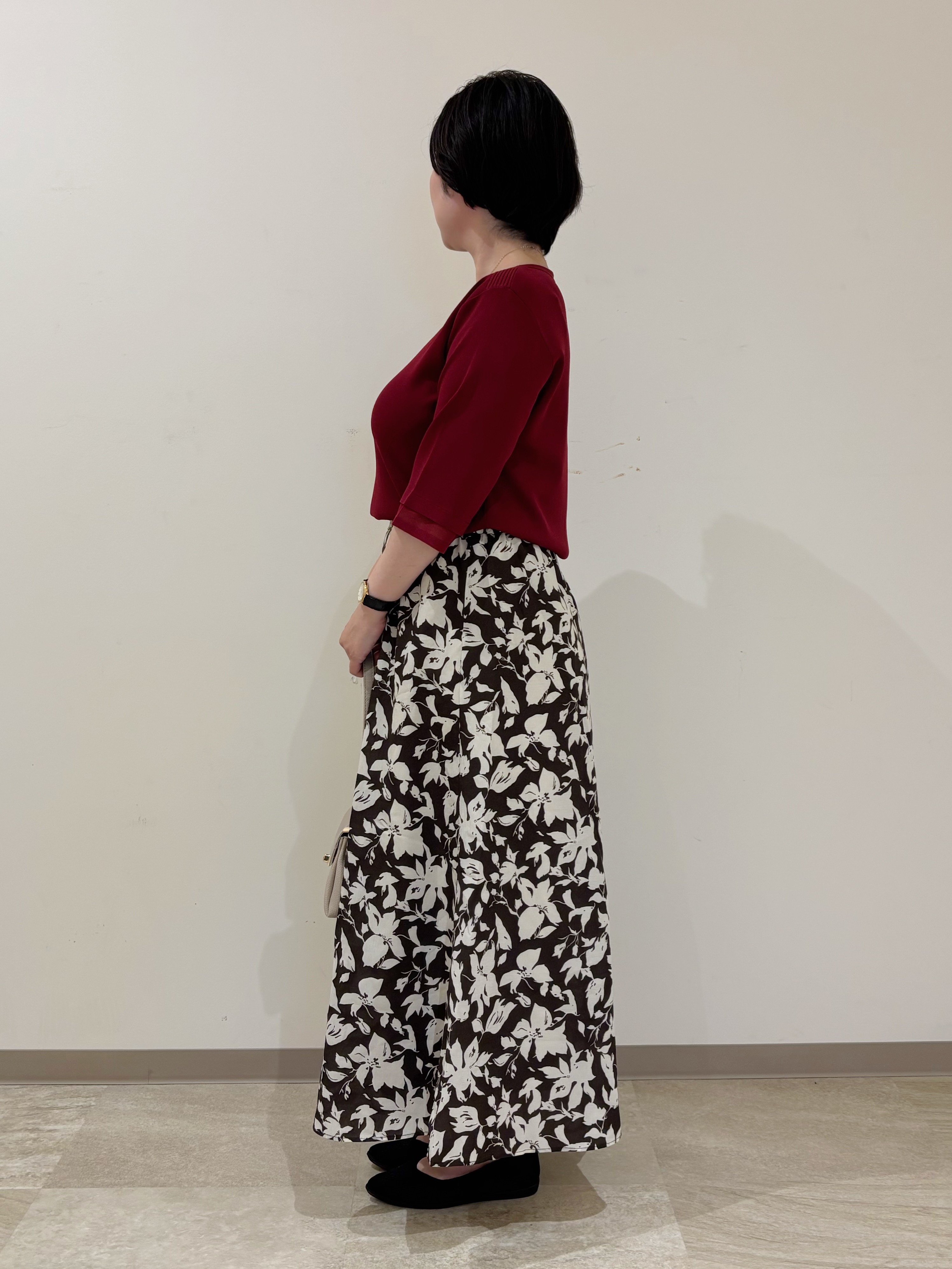 marikoさんの「grove｜【人気シリーズに新型登場】袖口シアーやわらかドライタッチニット」を使ったコーディネート