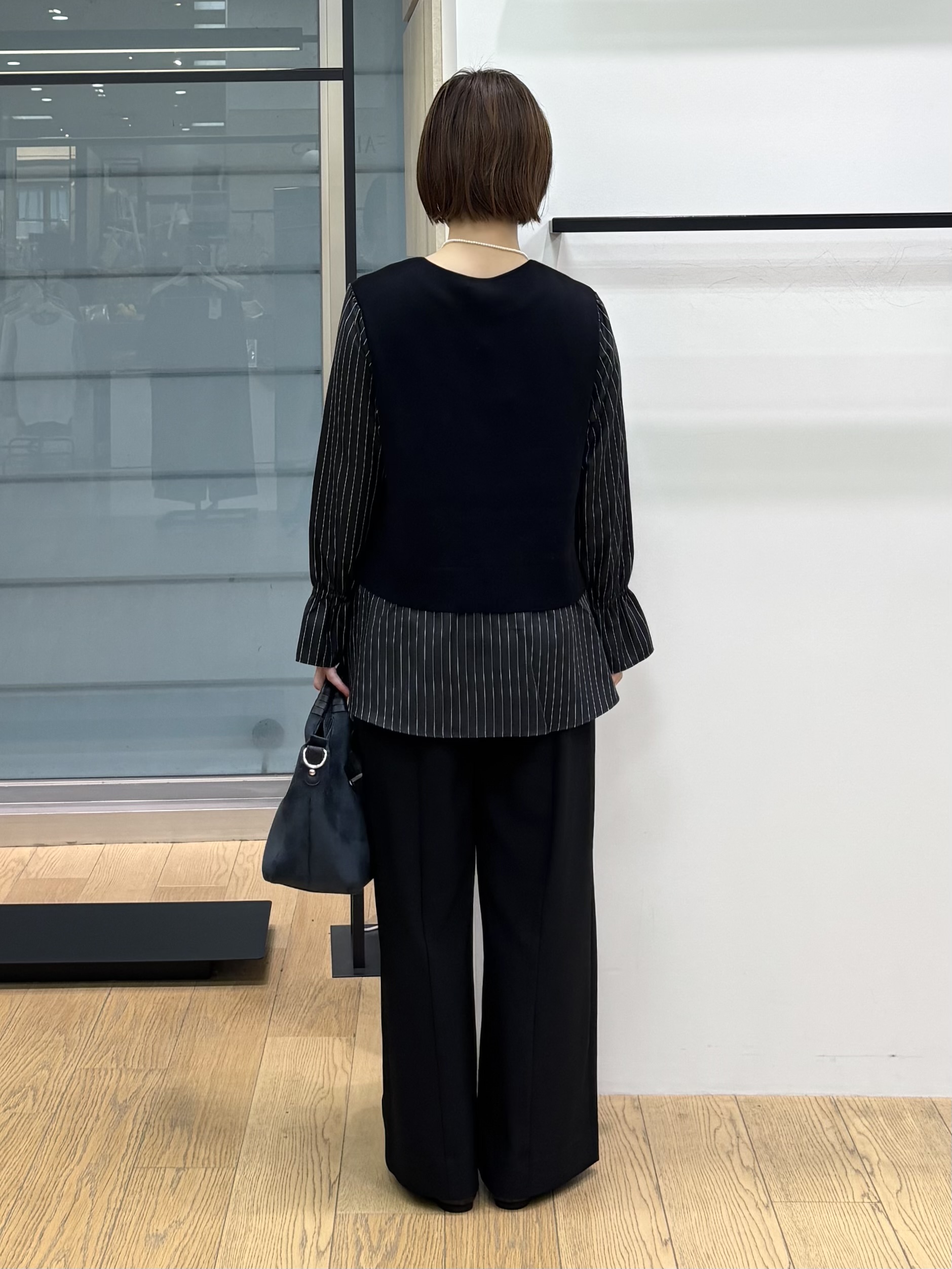 asamiさんの「INDIVI｜【洗える／1枚でコーデ完成】重ね着風ニットトップス」を使ったコーディネート