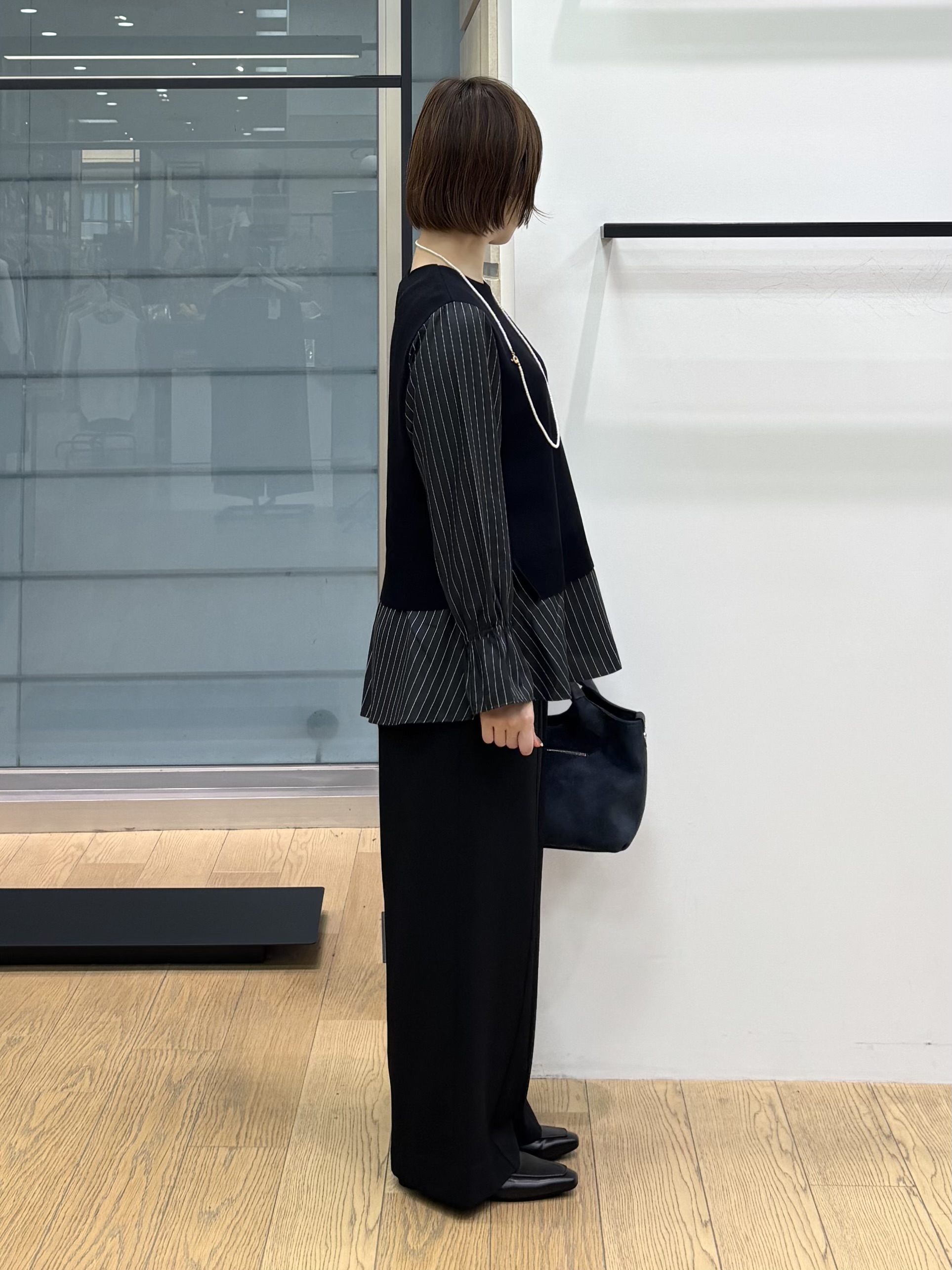 asamiさんの「INDIVI｜【洗える／1枚でコーデ完成】重ね着風ニットトップス」を使ったコーディネート