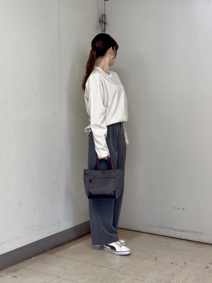 かわぴーさんの「TAKEO KIKUCHI｜シルケット ボーダー 長袖 Tシャツ」を使ったコーディネート