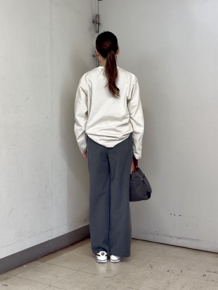 かわぴーさんの「TAKEO KIKUCHI｜シルケット ボーダー 長袖 Tシャツ」を使ったコーディネート