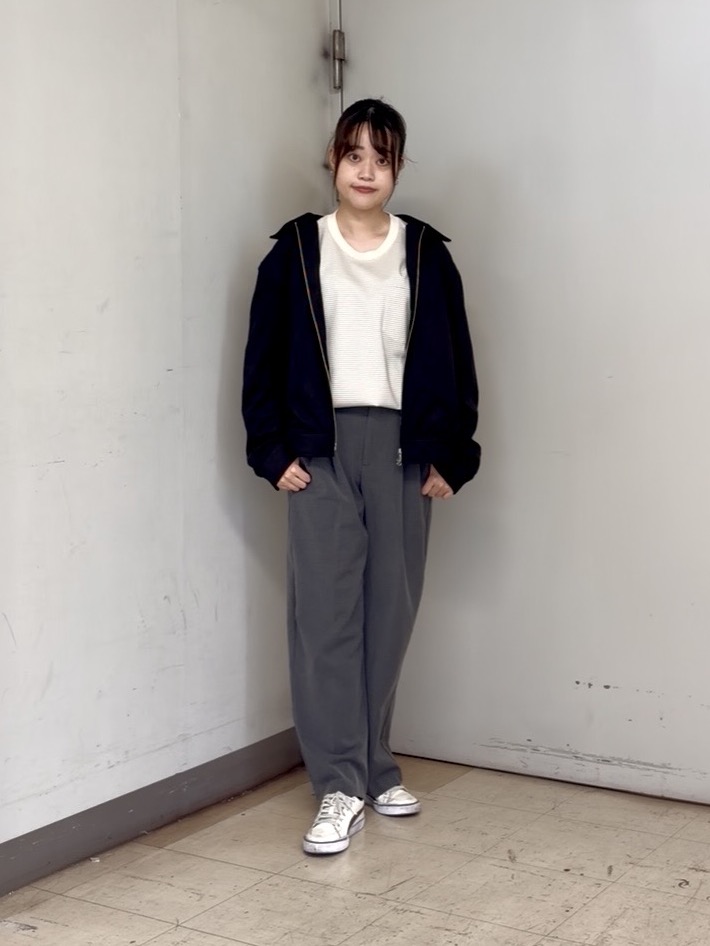 かわぴーさんの「TAKEO KIKUCHI｜シルケット ボーダー 長袖 Tシャツ」を使ったコーディネート