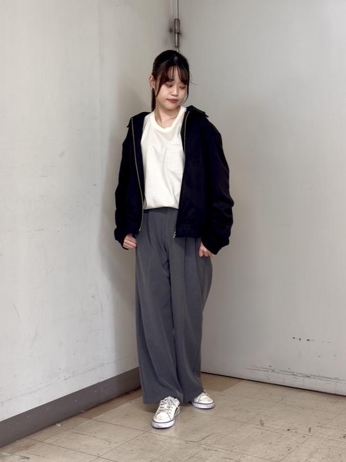 かわぴーさんの「TAKEO KIKUCHI｜シルケット ボーダー 長袖 Tシャツ」を使ったコーディネート
