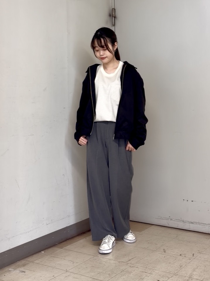 かわぴーさんの「TAKEO KIKUCHI｜シルケット ボーダー 長袖 Tシャツ」を使ったコーディネート
