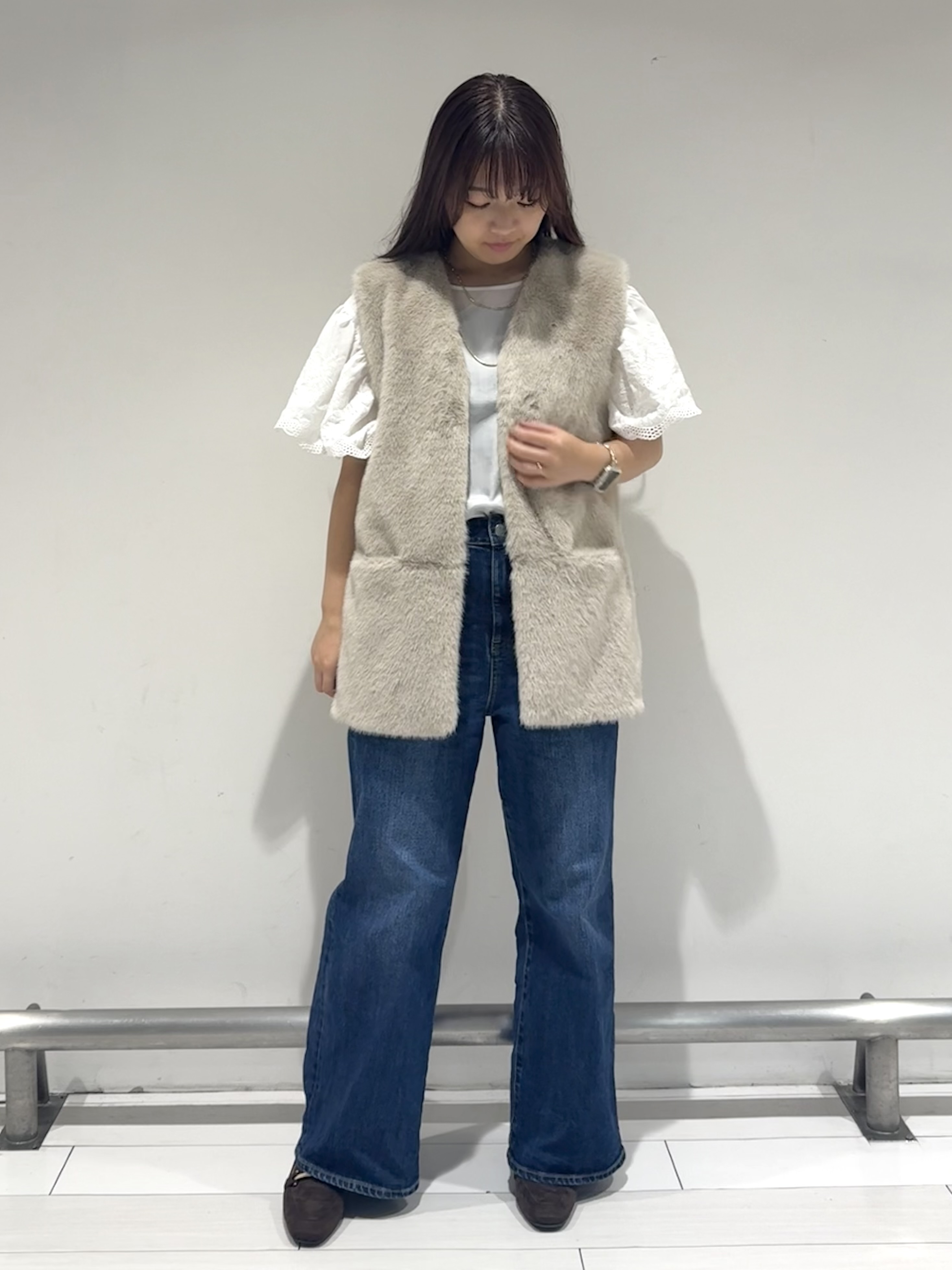 Azusaさんの「Reflect｜【通勤◎】スカラップレーススリーブ ブラウス」を使ったコーディネート
