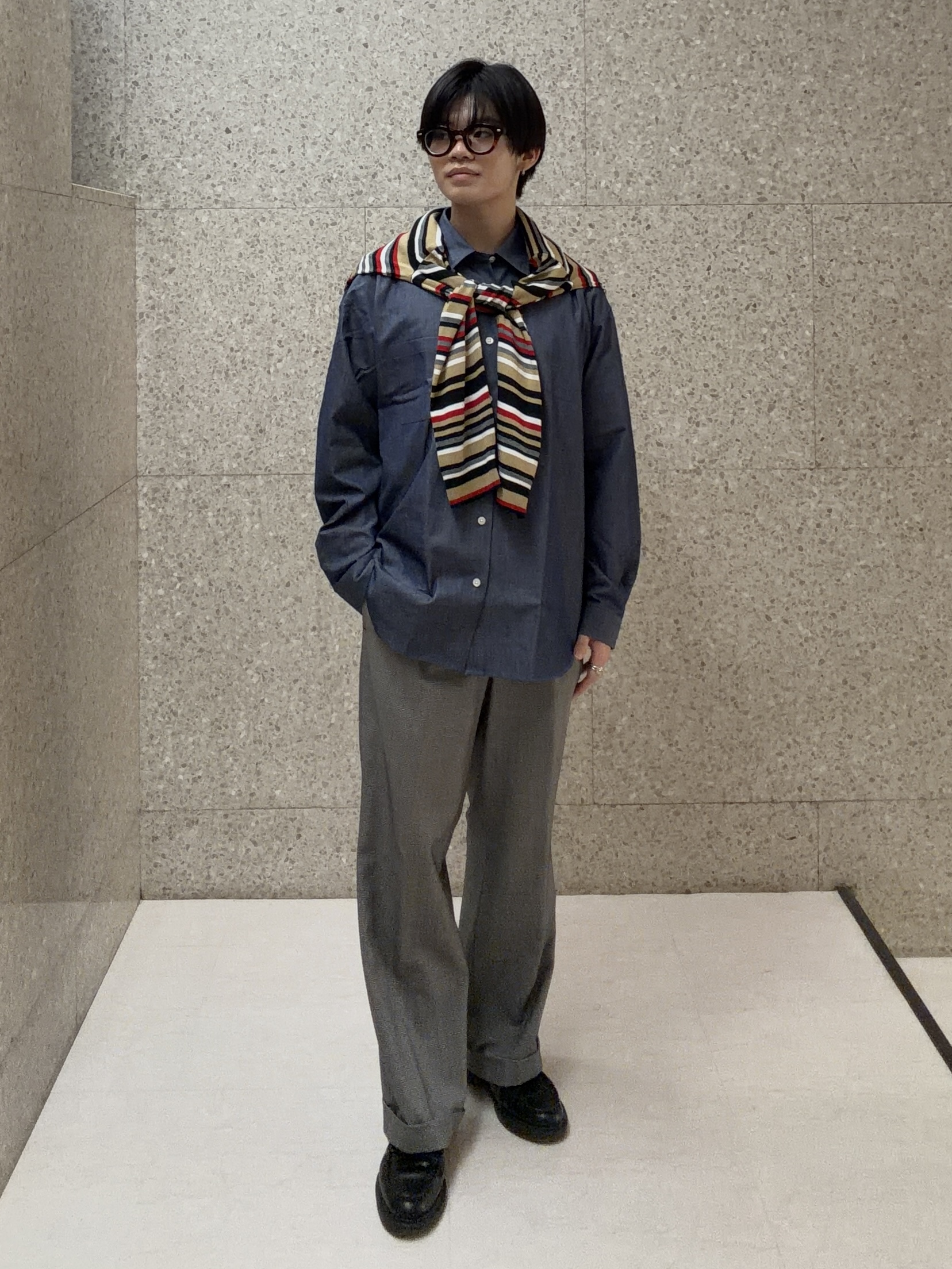 キムラさんの「TAKEO KIKUCHI｜【日本製/Sサイズ～】リラックスフィットシャツ」を使ったコーディネート