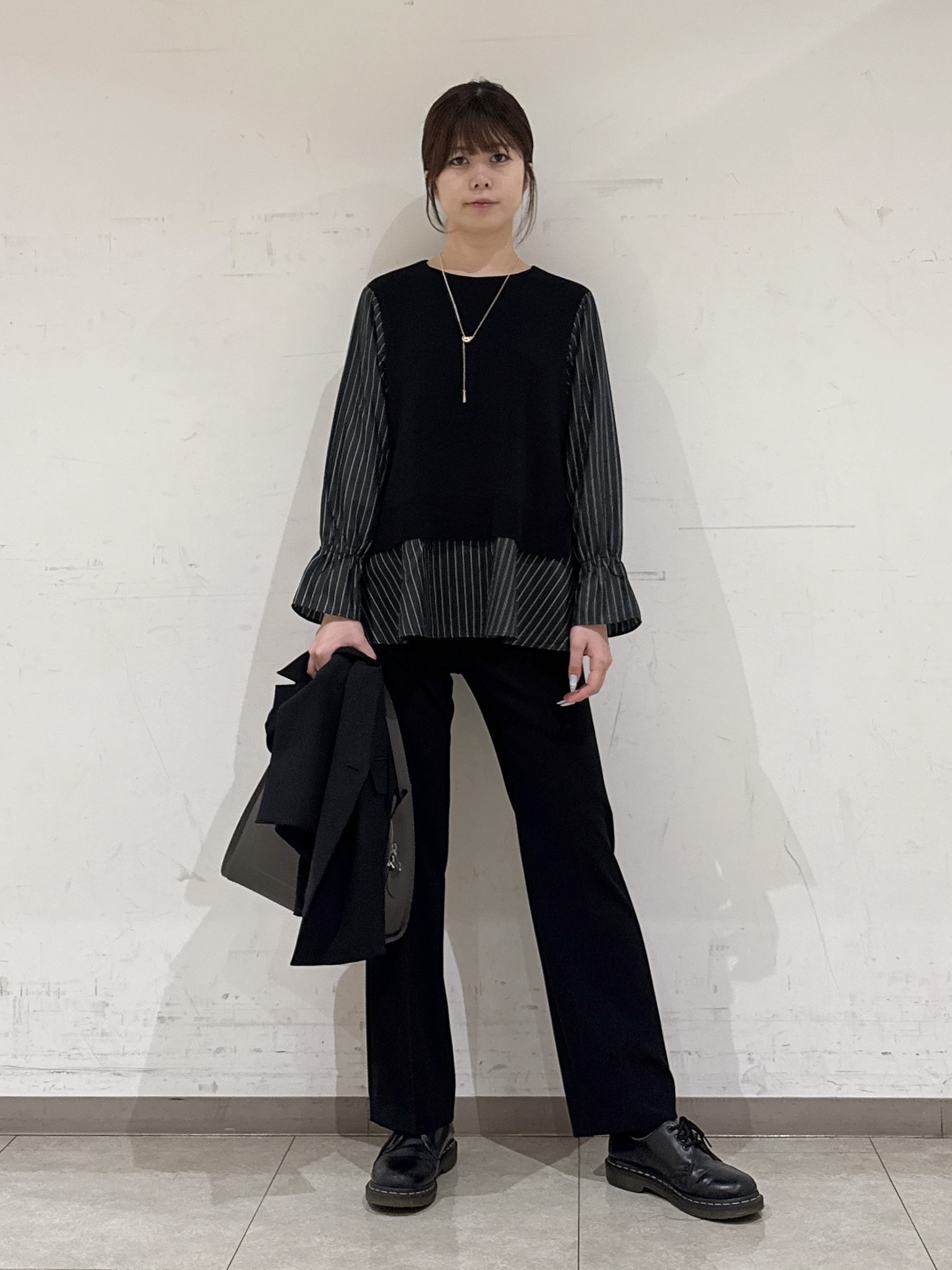 rinaさんの「INDIVI｜【初秋/UVケア/着る日傘】ダブルジャケット」を使ったコーディネート