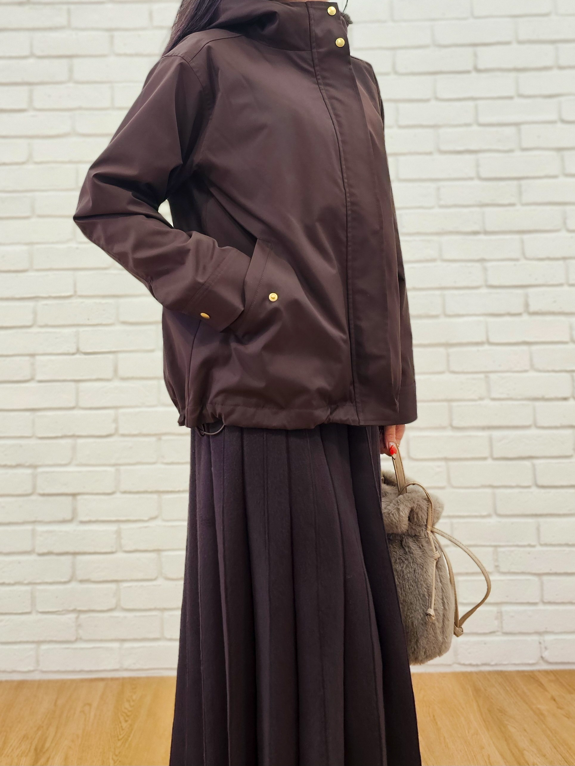 ゆゆさんの「SHOO･LA･RUE｜【洗濯機可/撥水/マルチWAY】ファーライナー付き 毎日欲張りマンパ」を使ったコーディネート