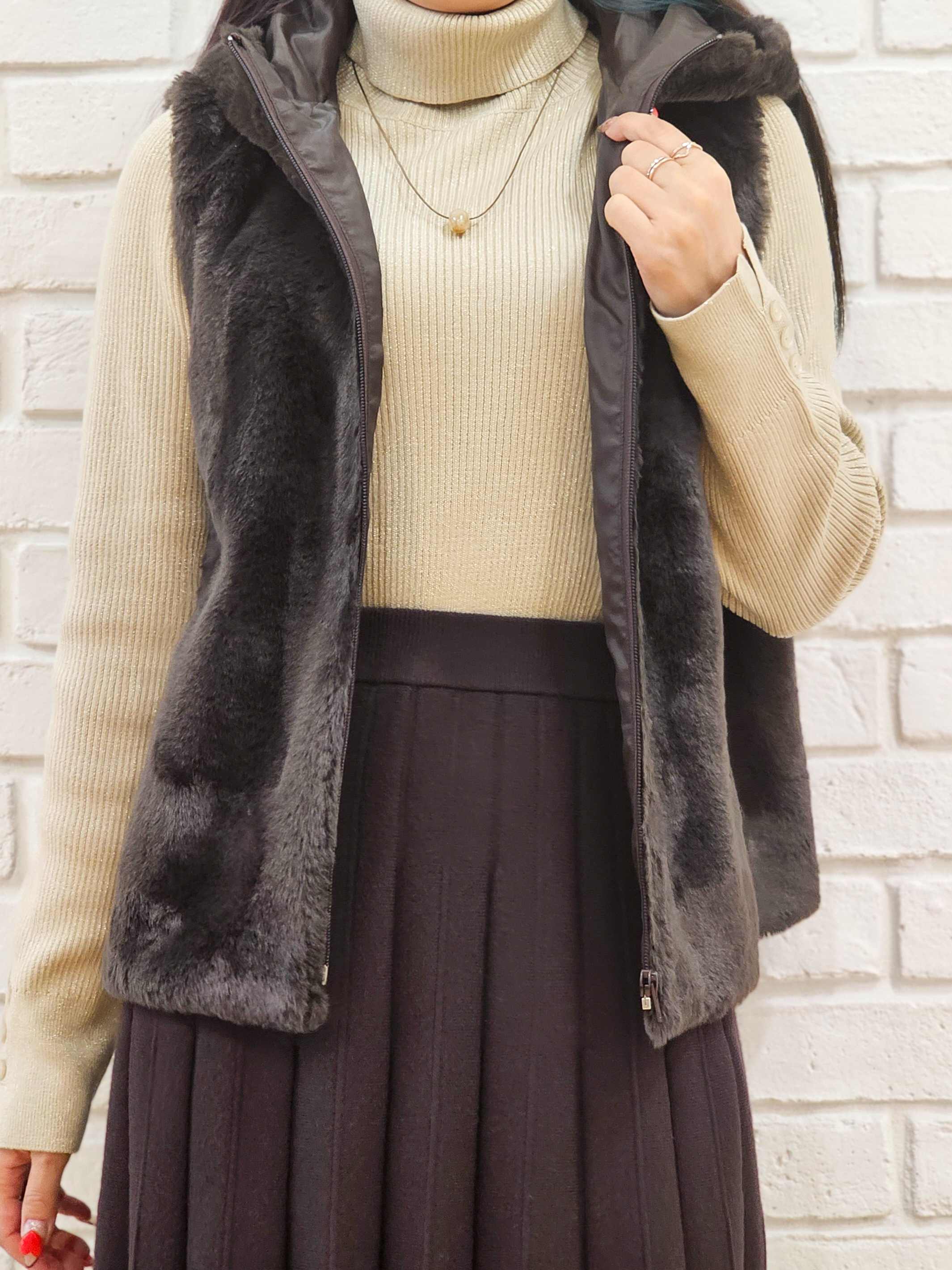 ゆゆさんの「SHOO･LA･RUE｜【洗濯機可/撥水/マルチWAY】ファーライナー付き 毎日欲張りマンパ」を使ったコーディネート