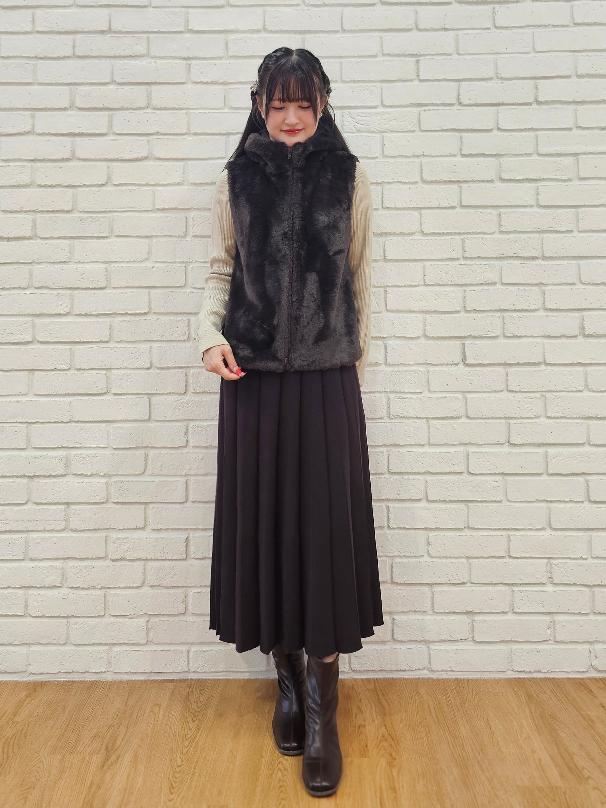 ゆゆさんの「SHOO･LA･RUE｜【洗濯機可/撥水/マルチWAY】ファーライナー付き 毎日欲張りマンパ」を使ったコーディネート