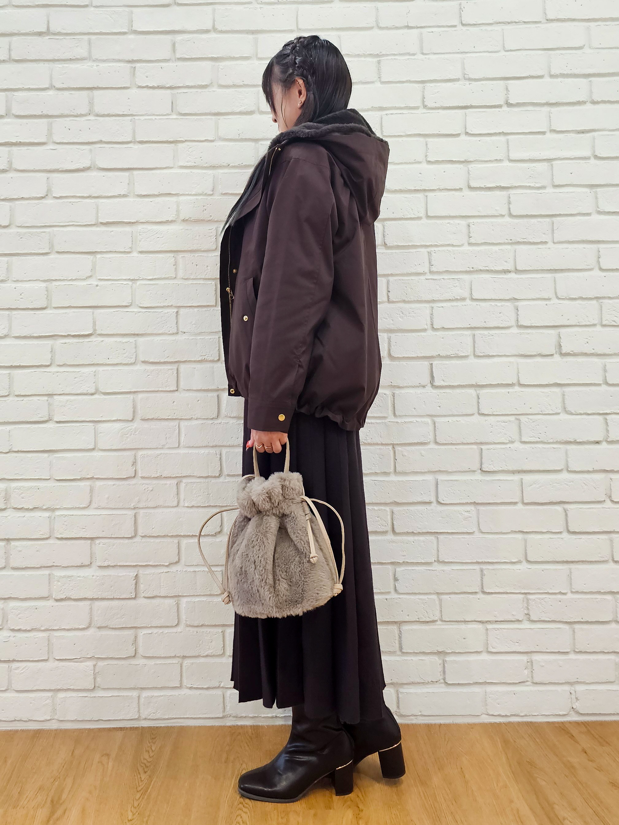ゆゆさんの「SHOO･LA･RUE｜【洗濯機可/撥水/マルチWAY】ファーライナー付き 毎日欲張りマンパ」を使ったコーディネート