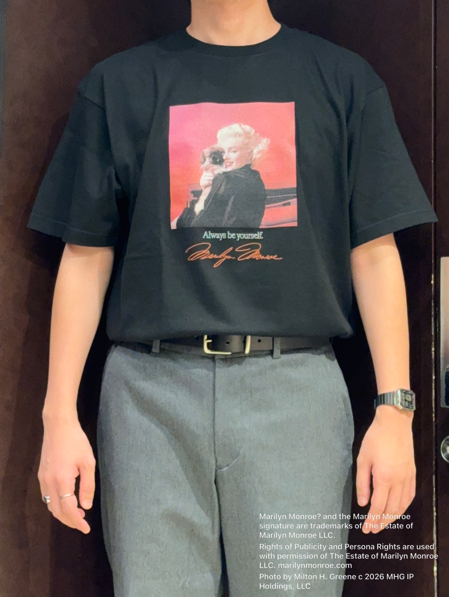 shuheiさんの「TAKEO KIKUCHI｜【別注】マリリン・モンロー/フォトTシャツ」を使ったコーディネート