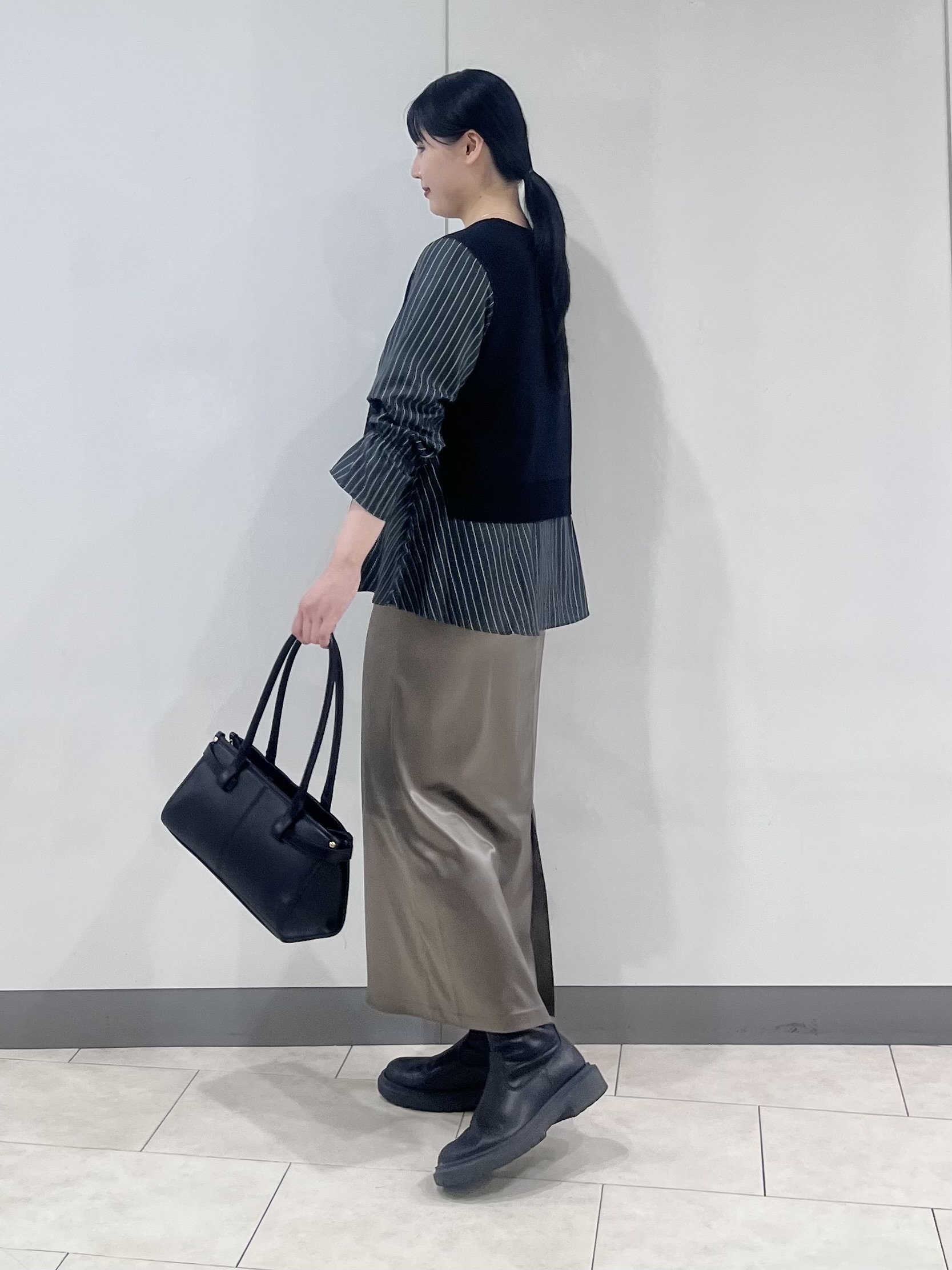 hasuさんの「INDIVI｜【洗える／1枚でコーデ完成】重ね着風ニットトップス」を使ったコーディネート